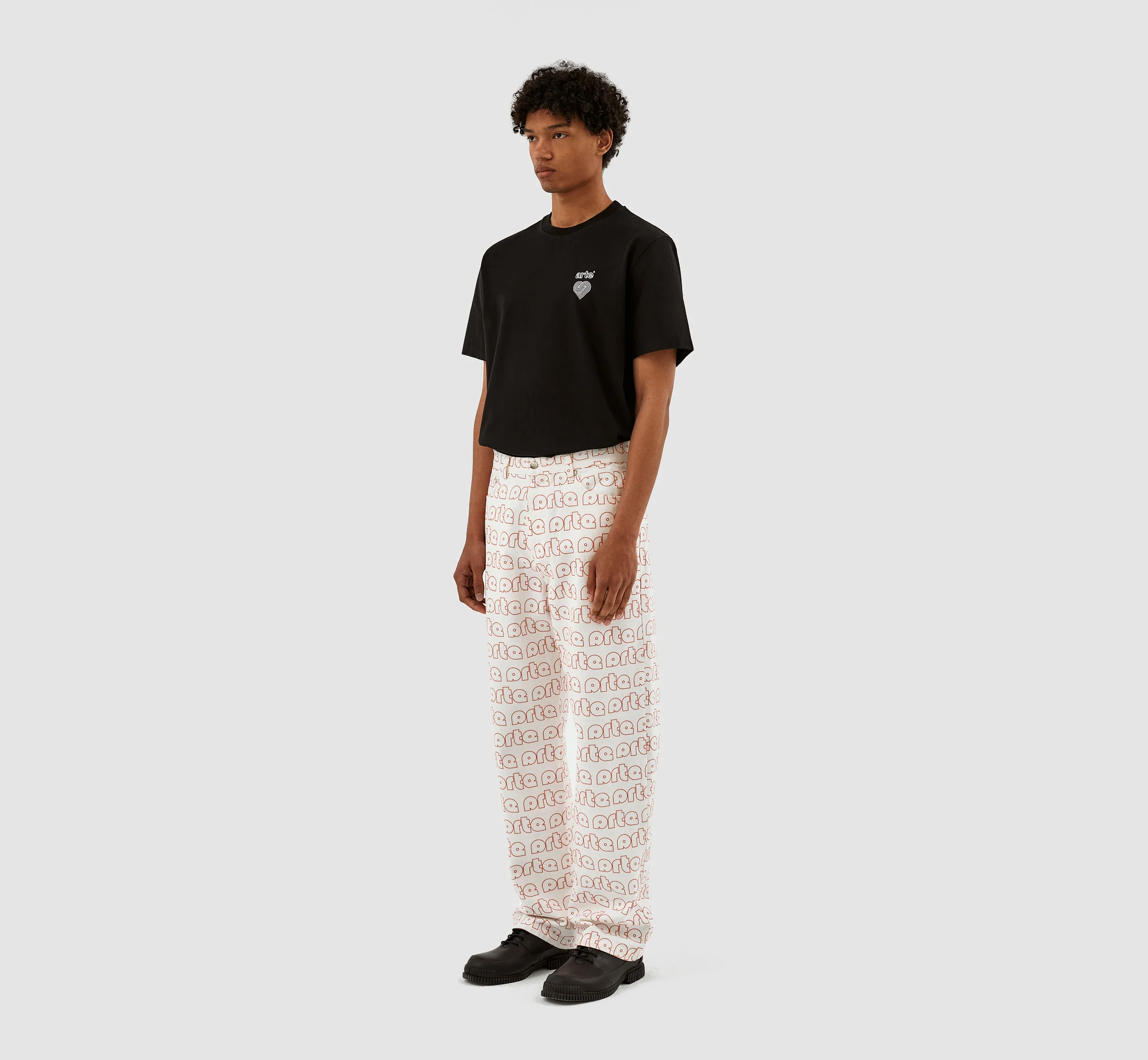 Pantalon Paul Allover Logo - Rouge/Blanc - Image 6