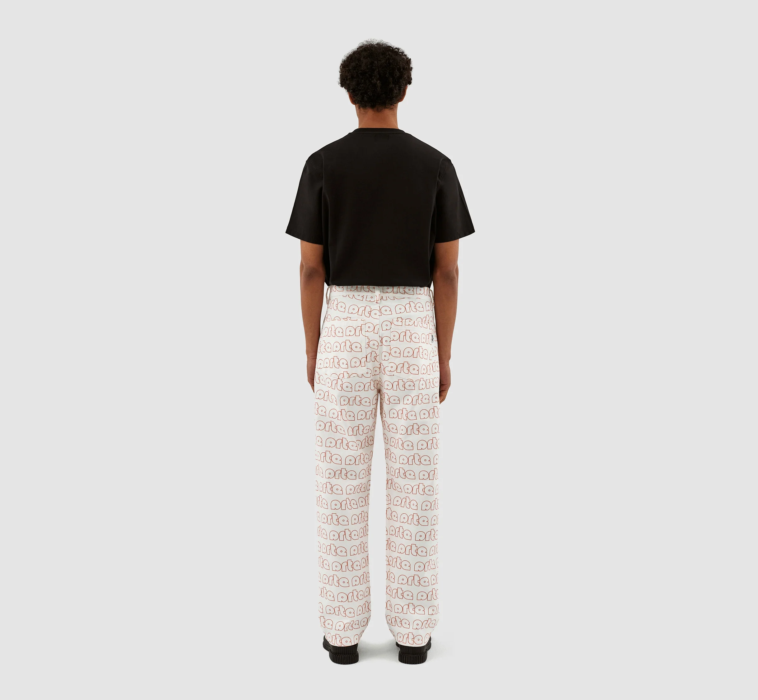 Pantalon Paul Allover Logo - Rouge/Blanc - Image 7