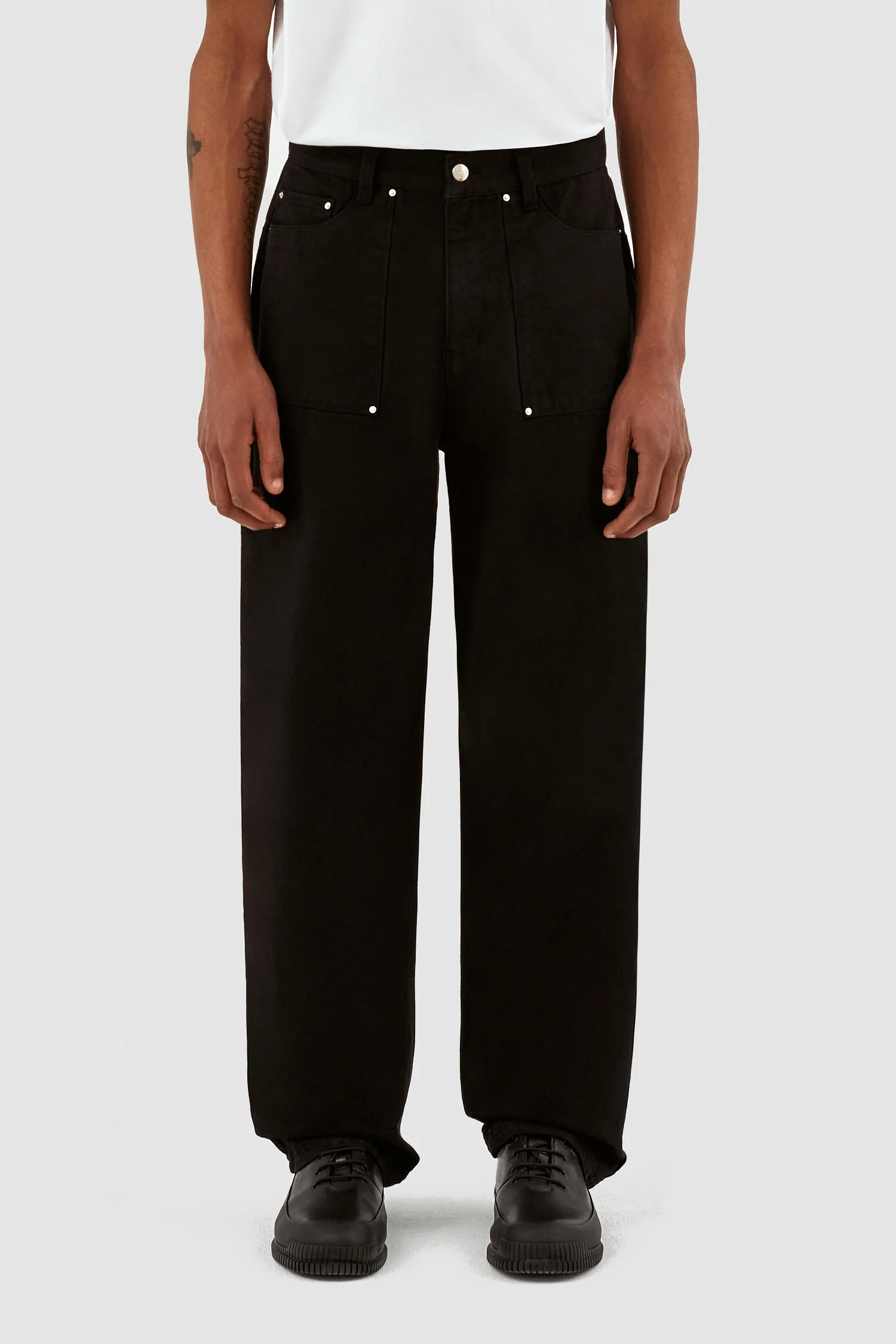 Pantalon Paul en toile - Noir - Image 2