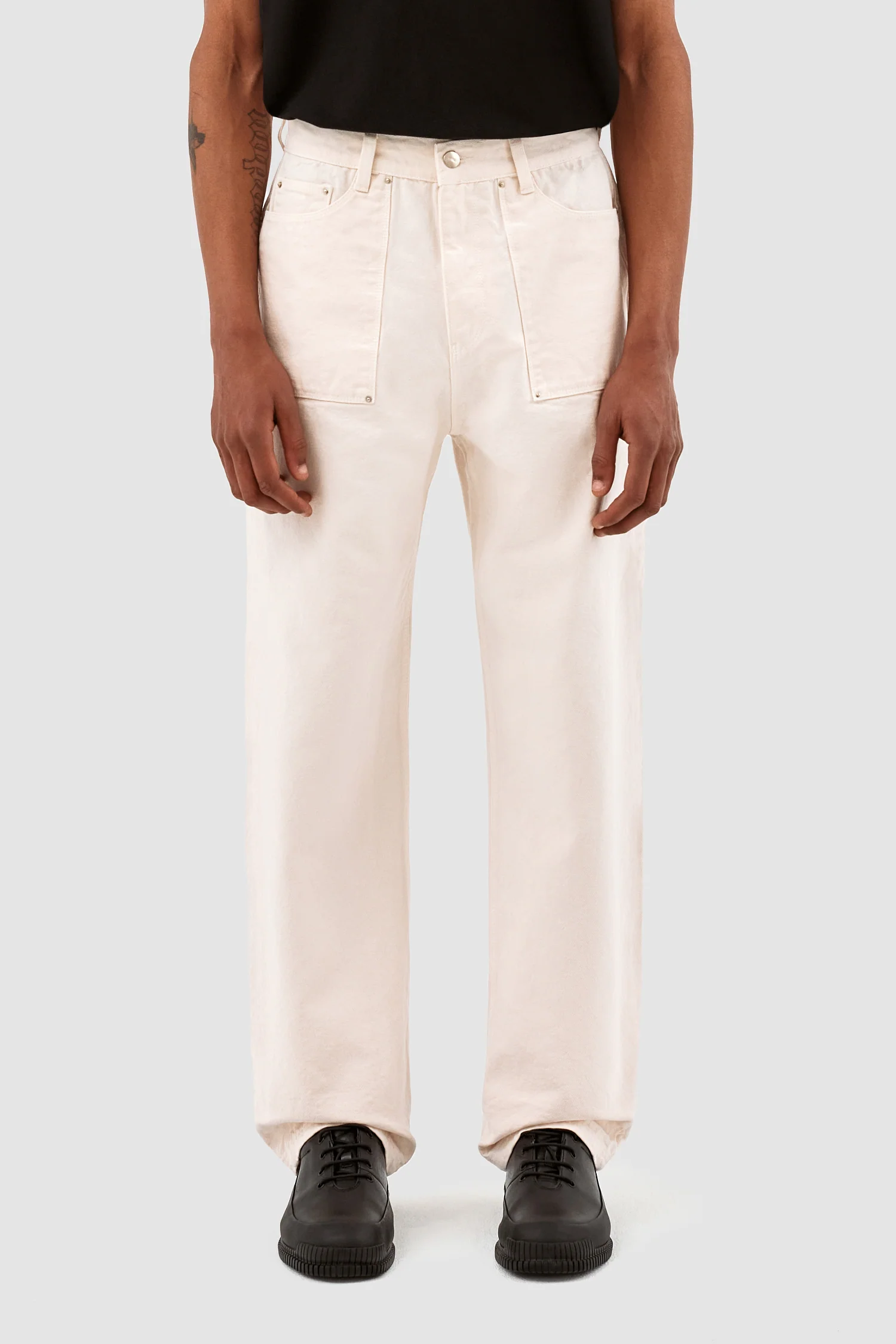 Pantalon Paul en toile - Crème - Image 2