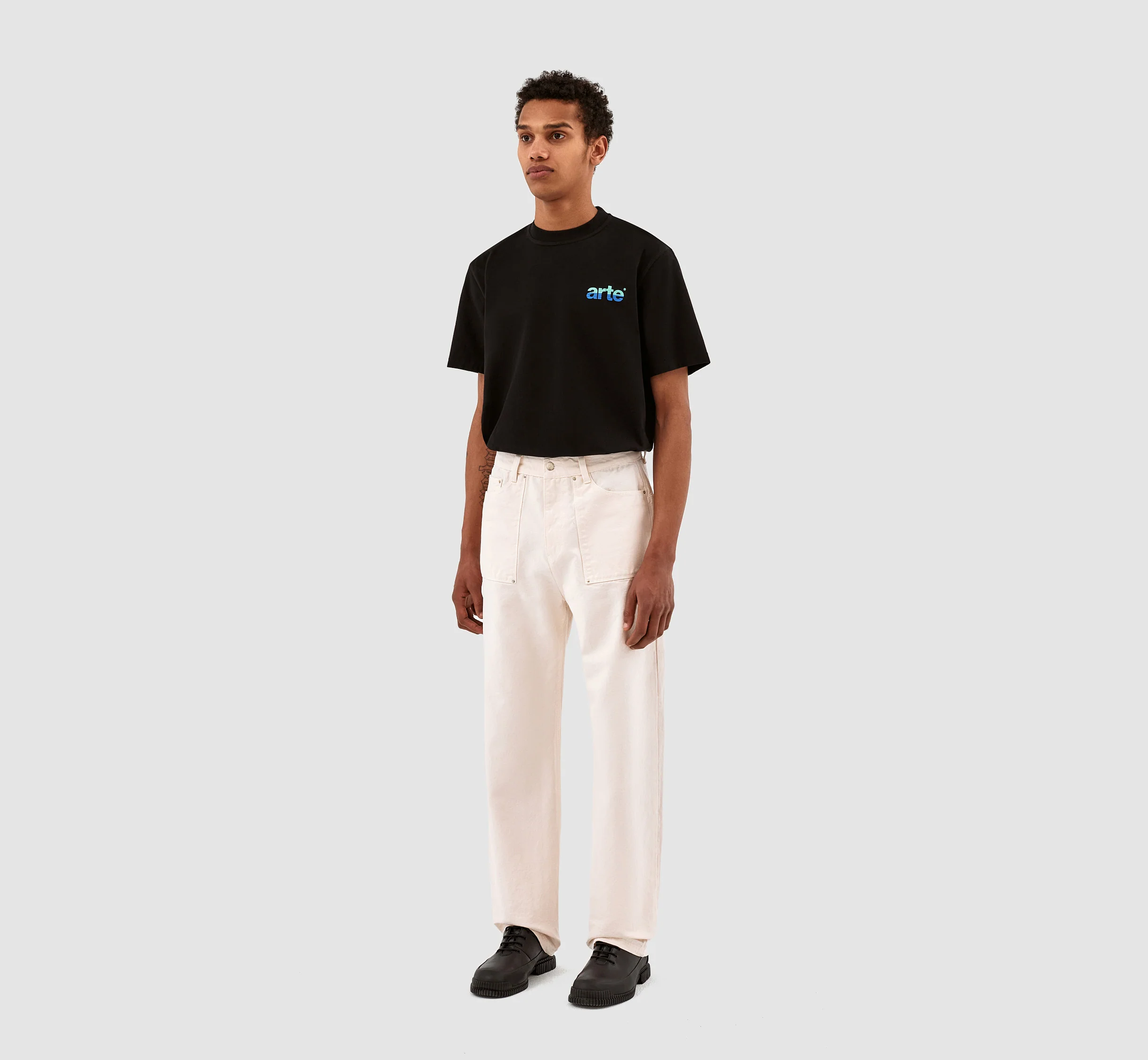 Pantalon Paul en toile - Crème - Image 6