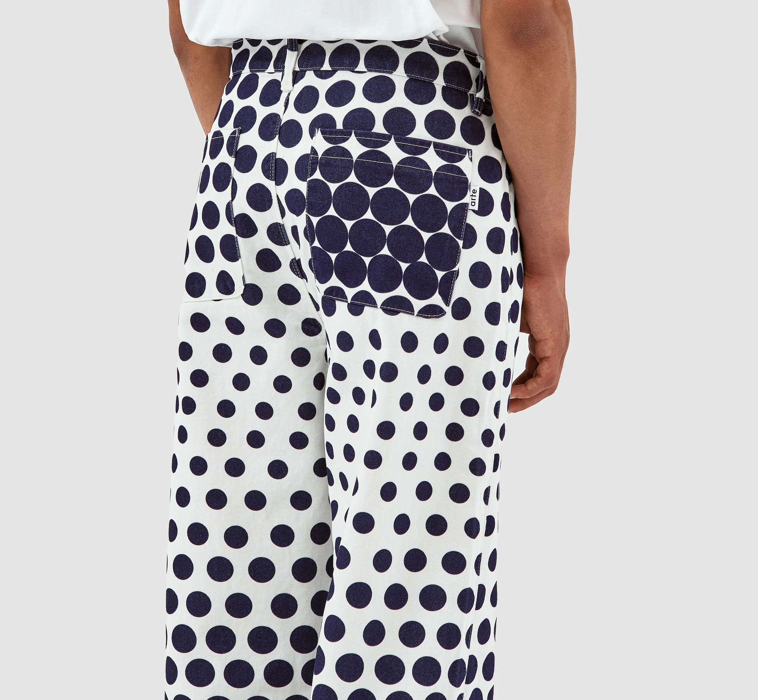 Pantalon à pois Paul - Marine/Blanc - Image 4