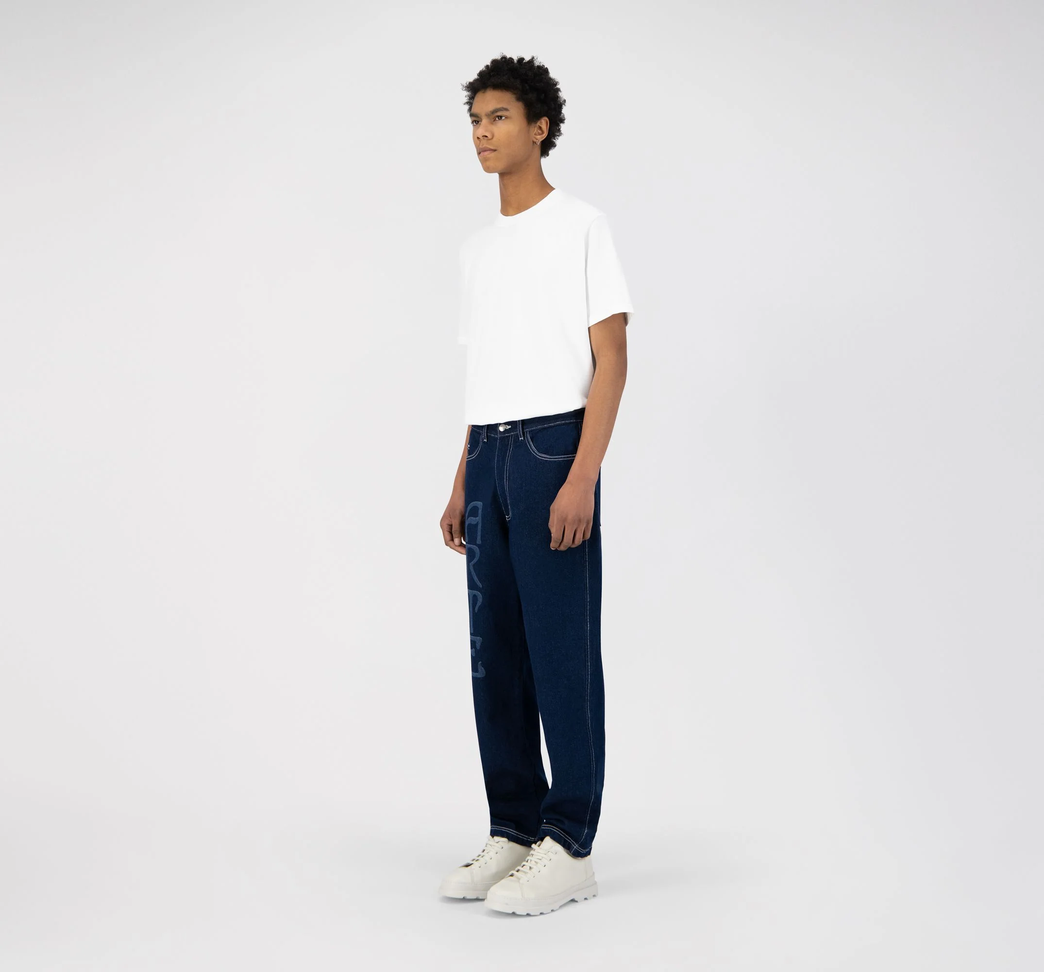 Pantalon Paul avec logo sur le devant - Denim bleu - Image 6