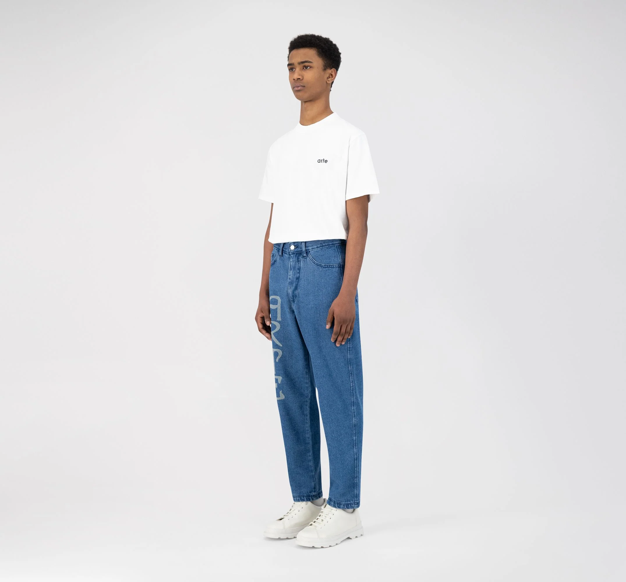 Pantalon Paul avec logo sur le devant - Denim bleu clair - Image 5