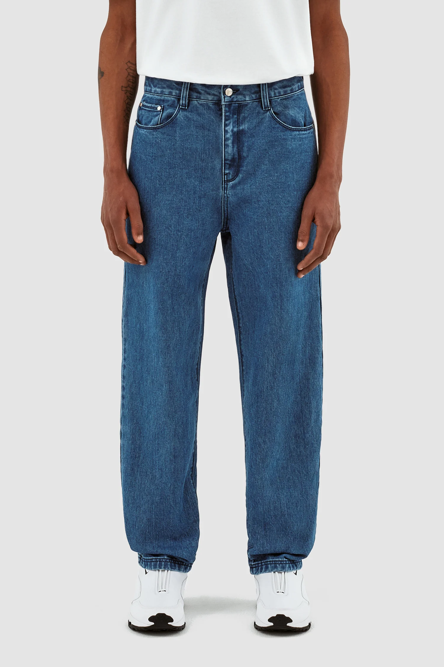 Paul Pocket Logo Denim Pants - Bleu lavé - Image 3