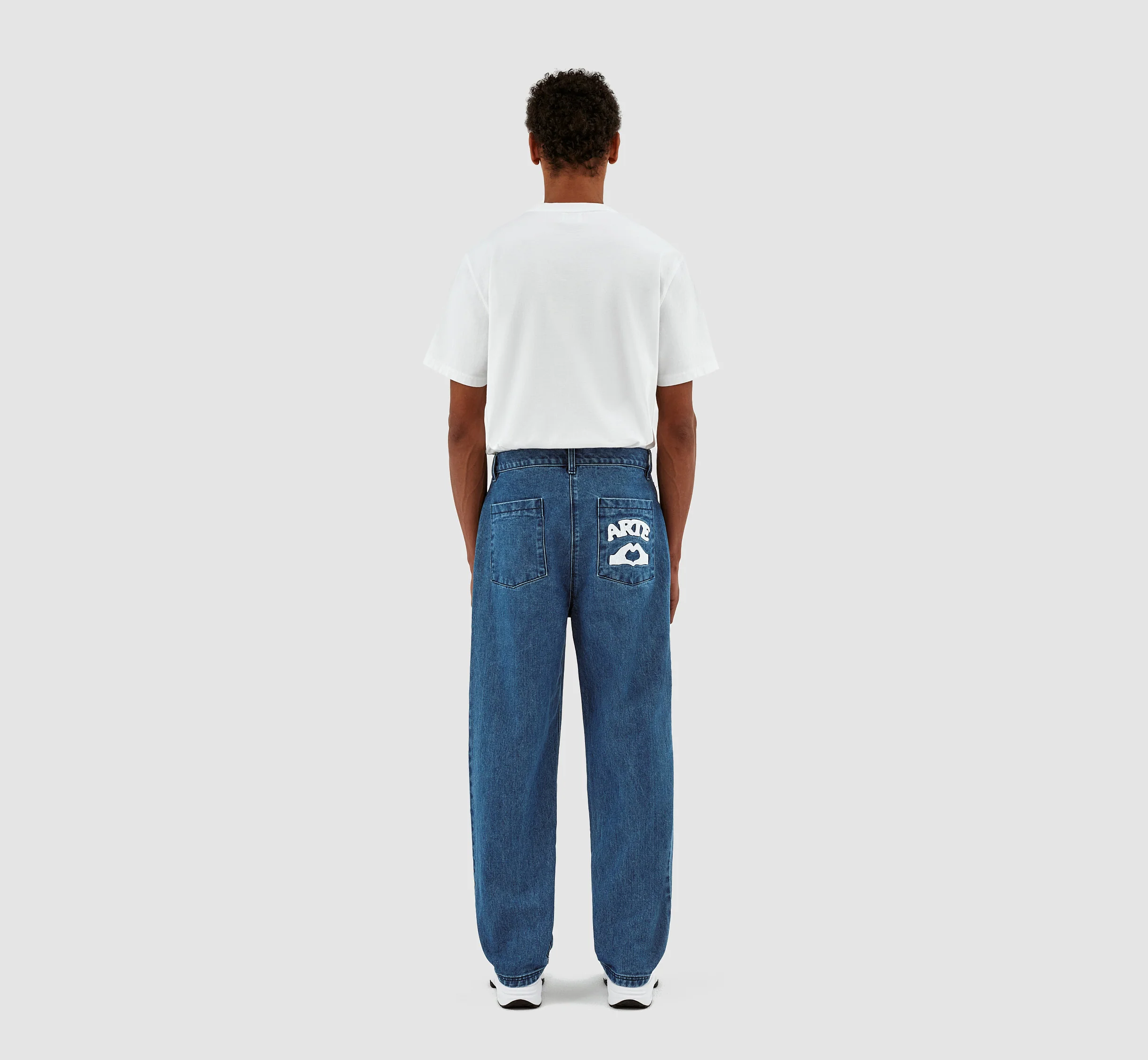 Paul Pocket Logo Denim Pants - Bleu lavé - Image 4