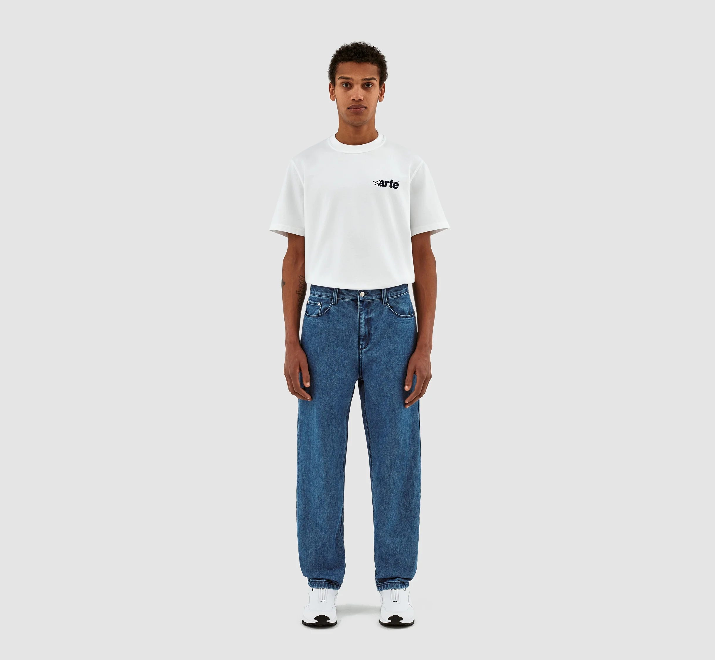Paul Pocket Logo Denim Pants - Bleu lavé - Image 6