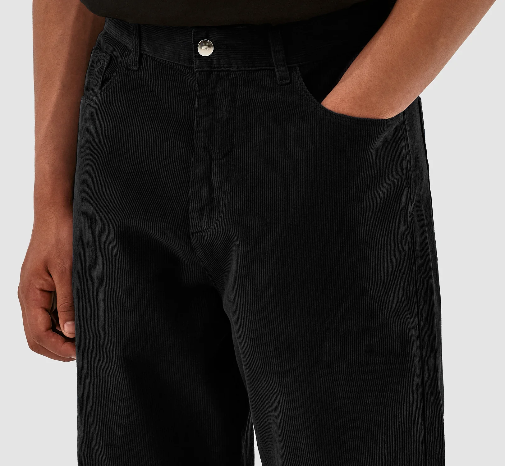 Pantalon en velours côtelé Perry - Noir - Image 4