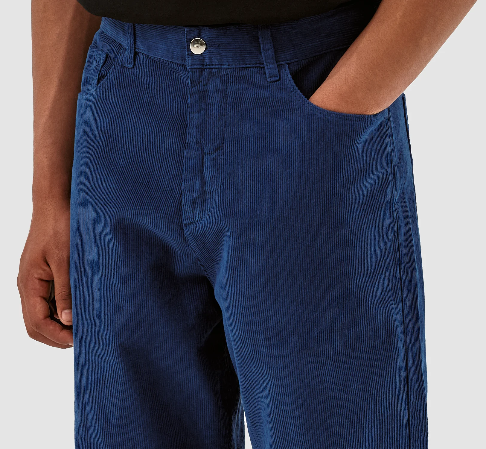 Pantalon en velours côtelé Perry - Marine - Image 4