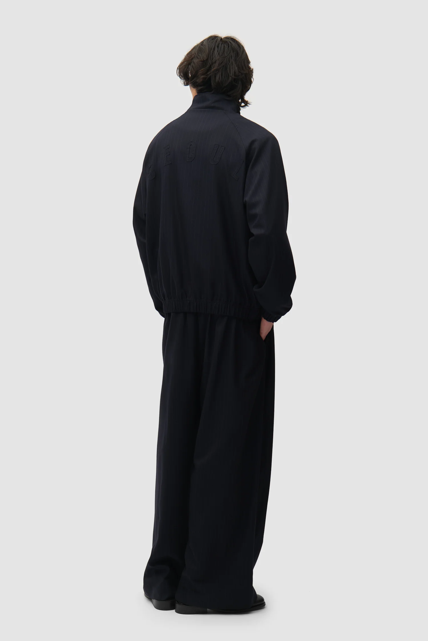 Pantalon de survêtement à fines rayures - Noir - Image 7