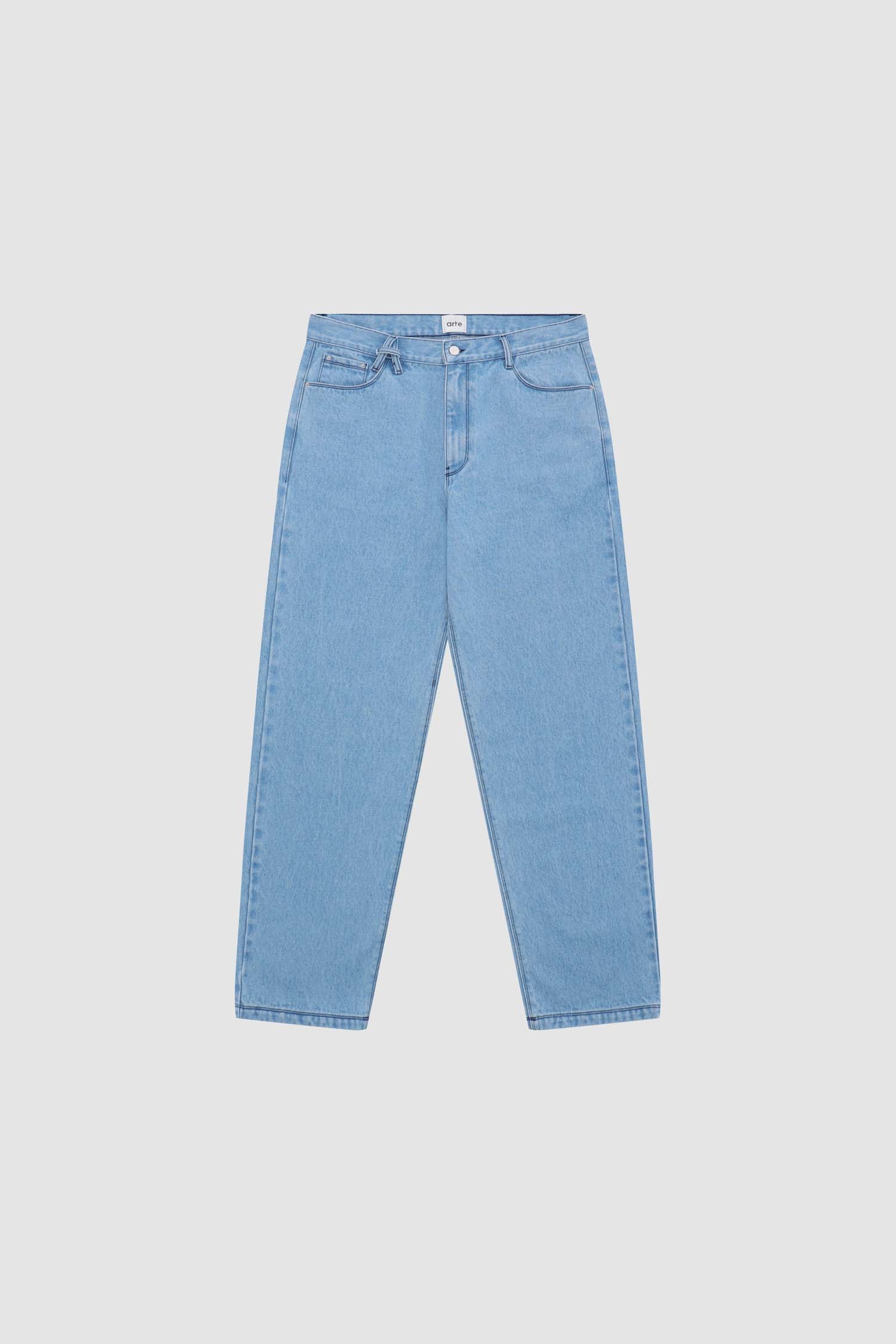 Poage Belt Detail Pants - Denim Bleach - Image 8