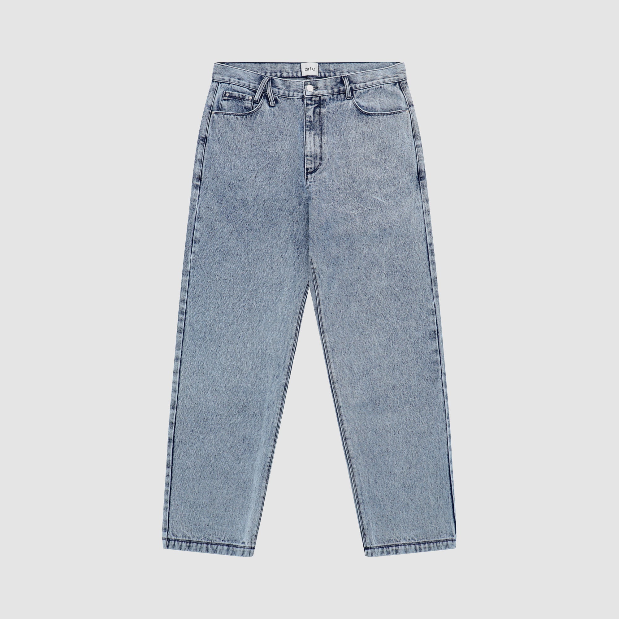 Poage Pantalon avec ceinture - Denim Vintage