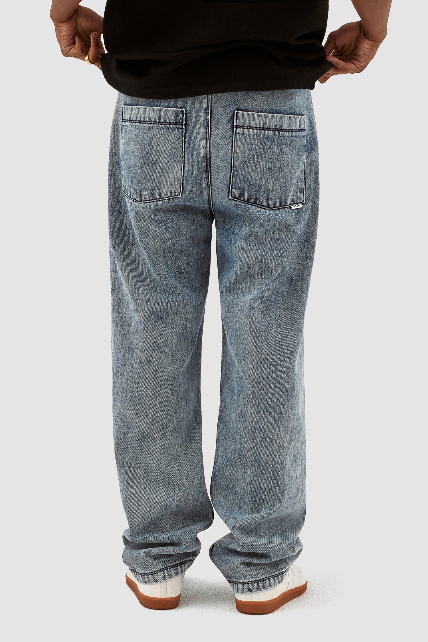 Poage Pantalon avec ceinture - Denim Vintage - Image 3