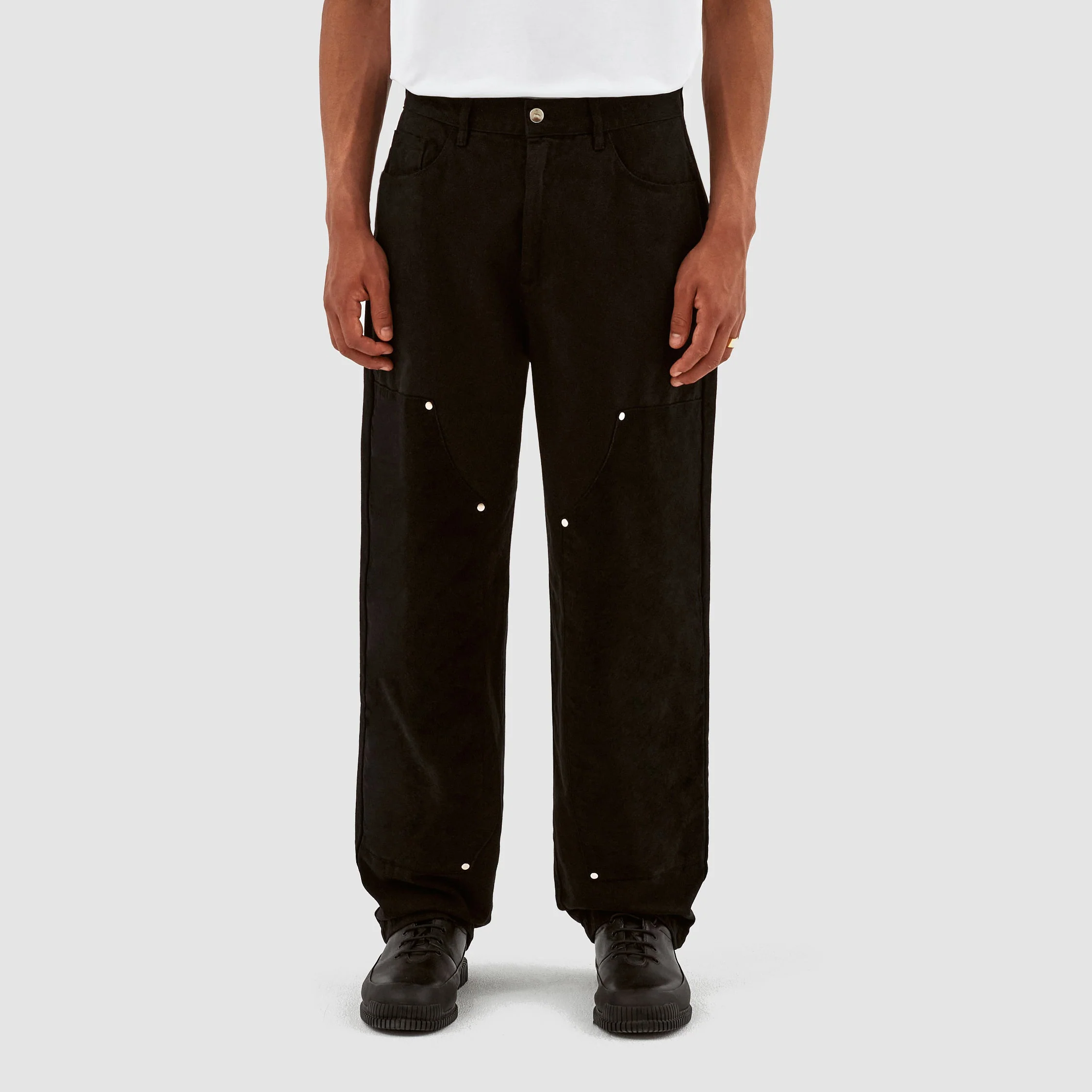Pantalon en velours de coton Porter - Noir