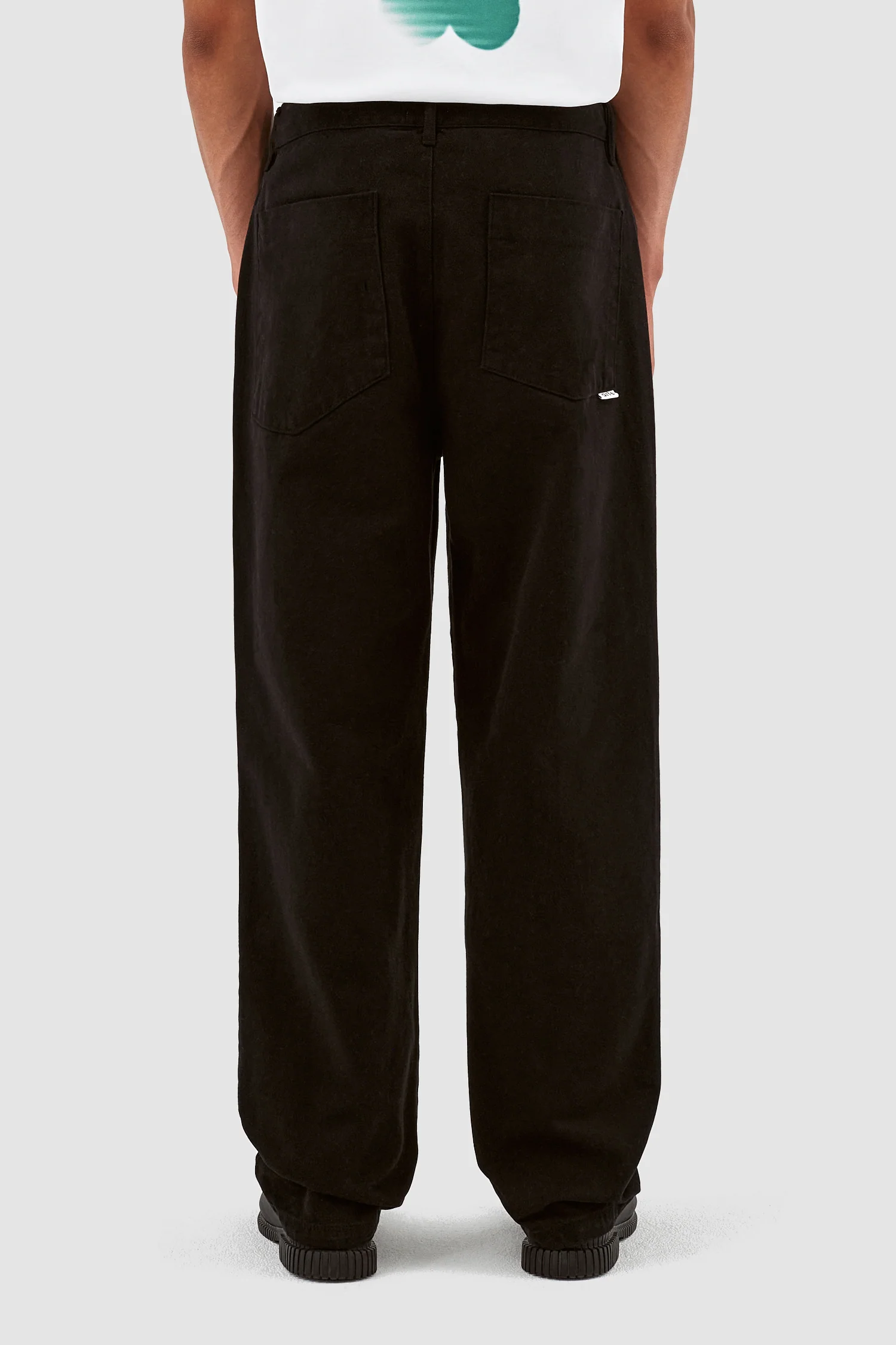 Pantalon en velours de coton Porter - Noir - Image 3
