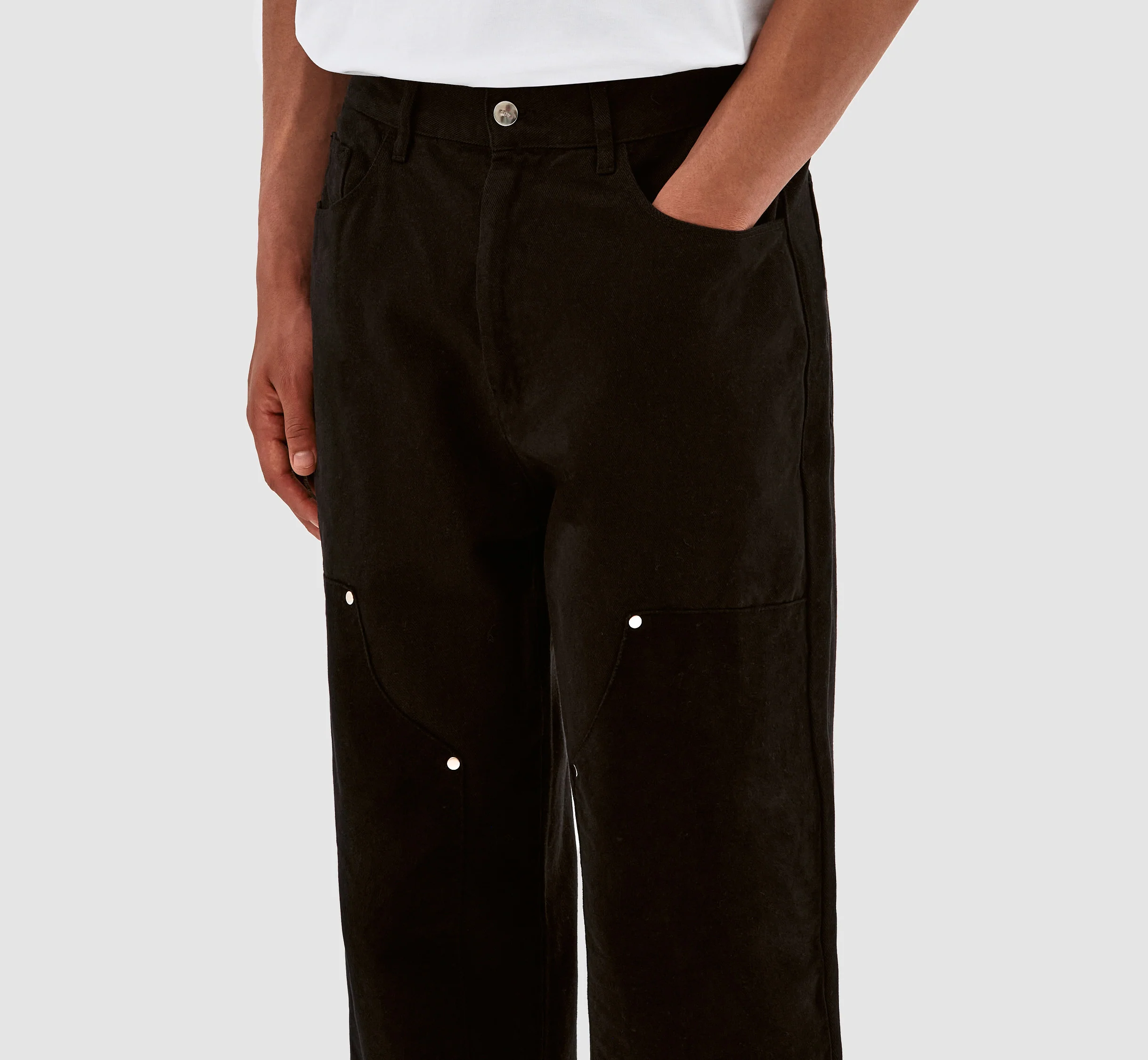 Pantalon en velours de coton Porter - Noir - Image 4
