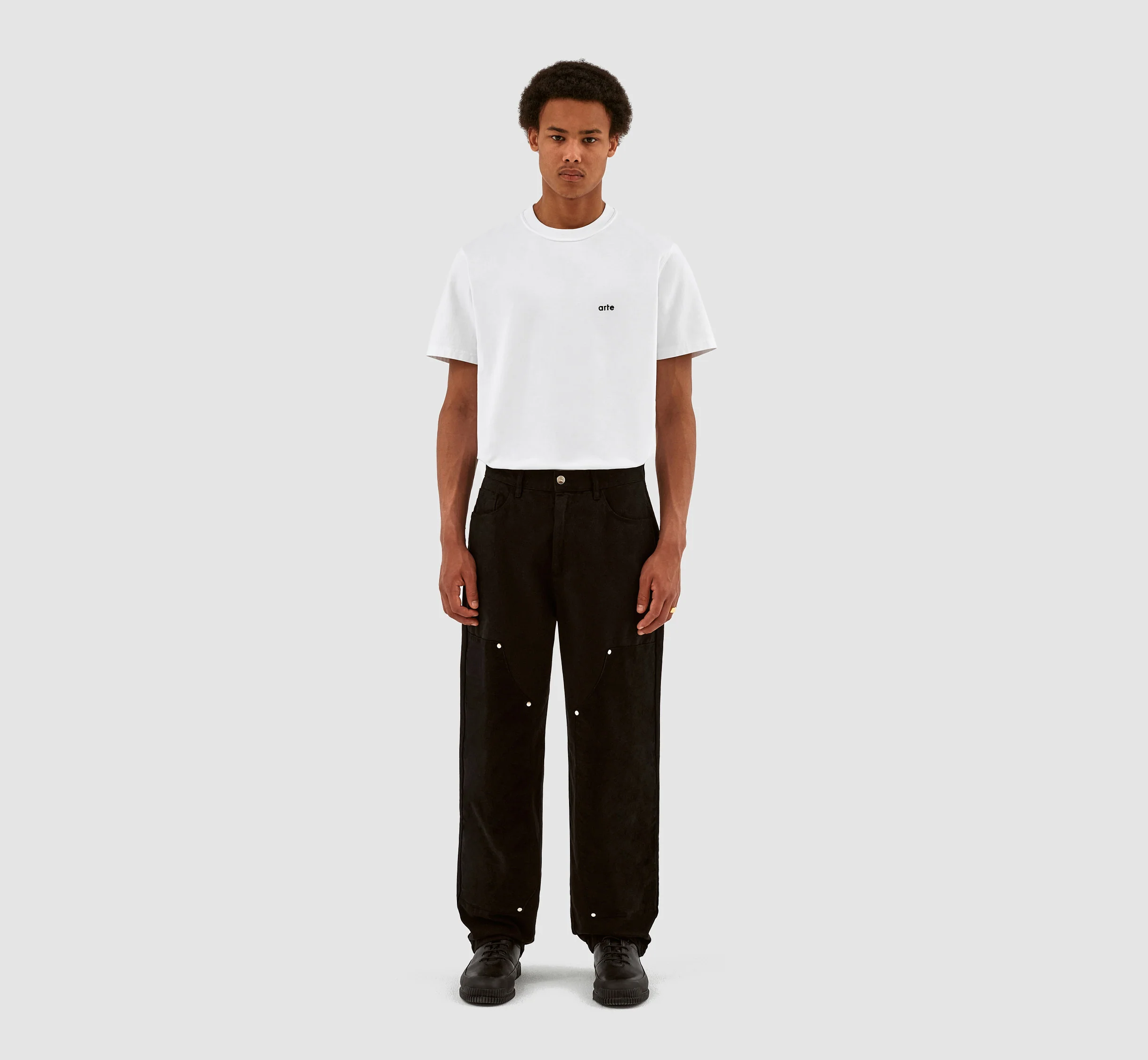 Pantalon en velours de coton Porter - Noir - Image 5