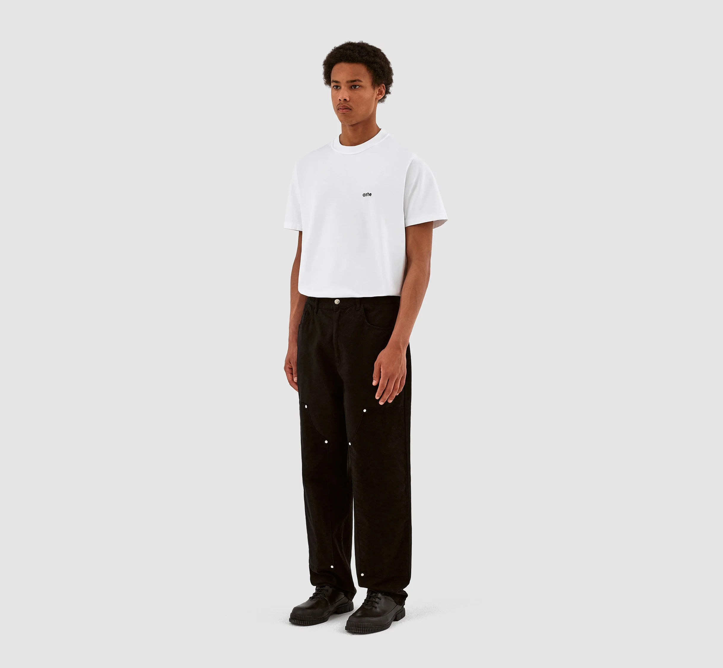 Pantalon en velours de coton Porter - Noir - Image 6