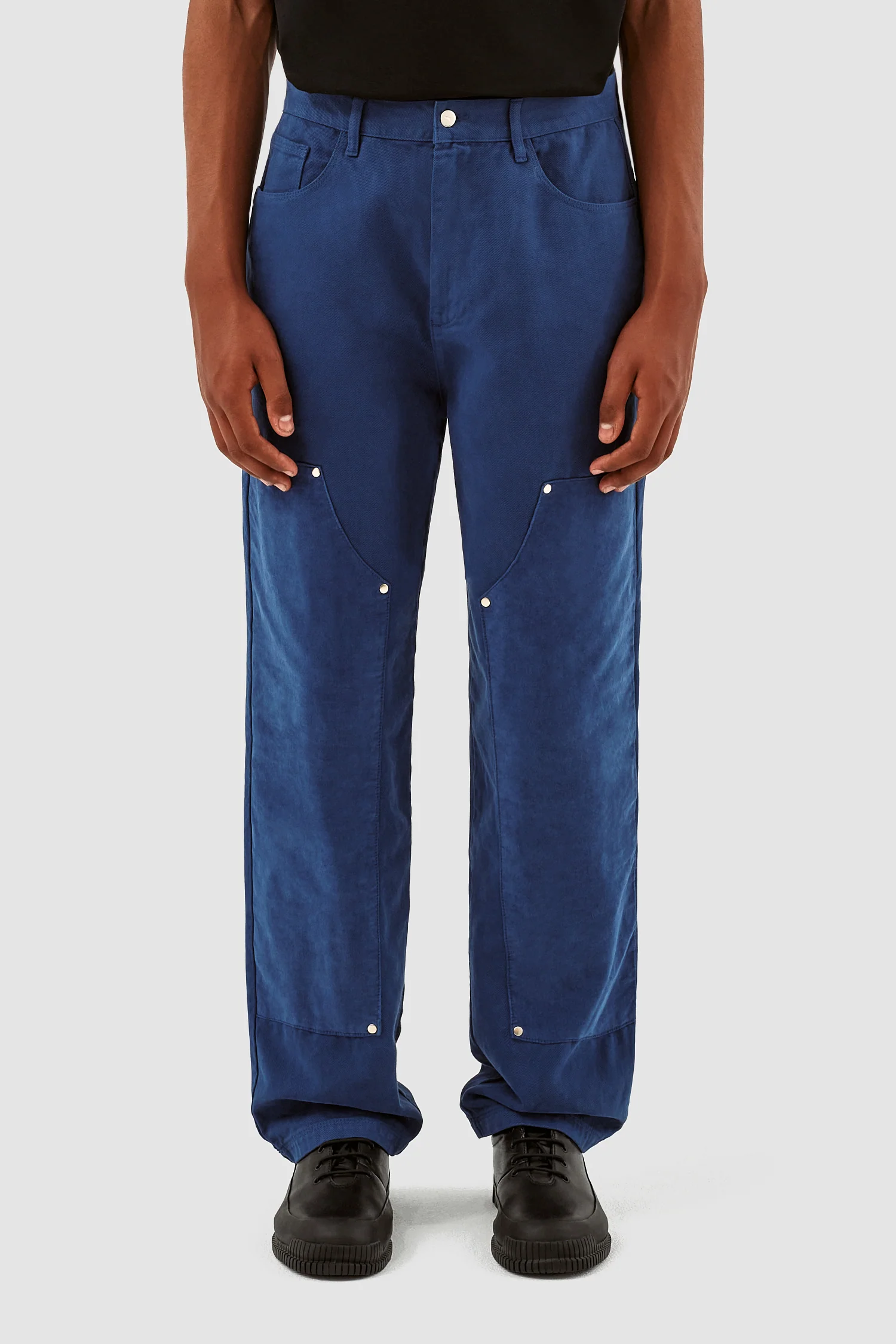 Pantalon en velours de coton Porter - Bleu - Image 2