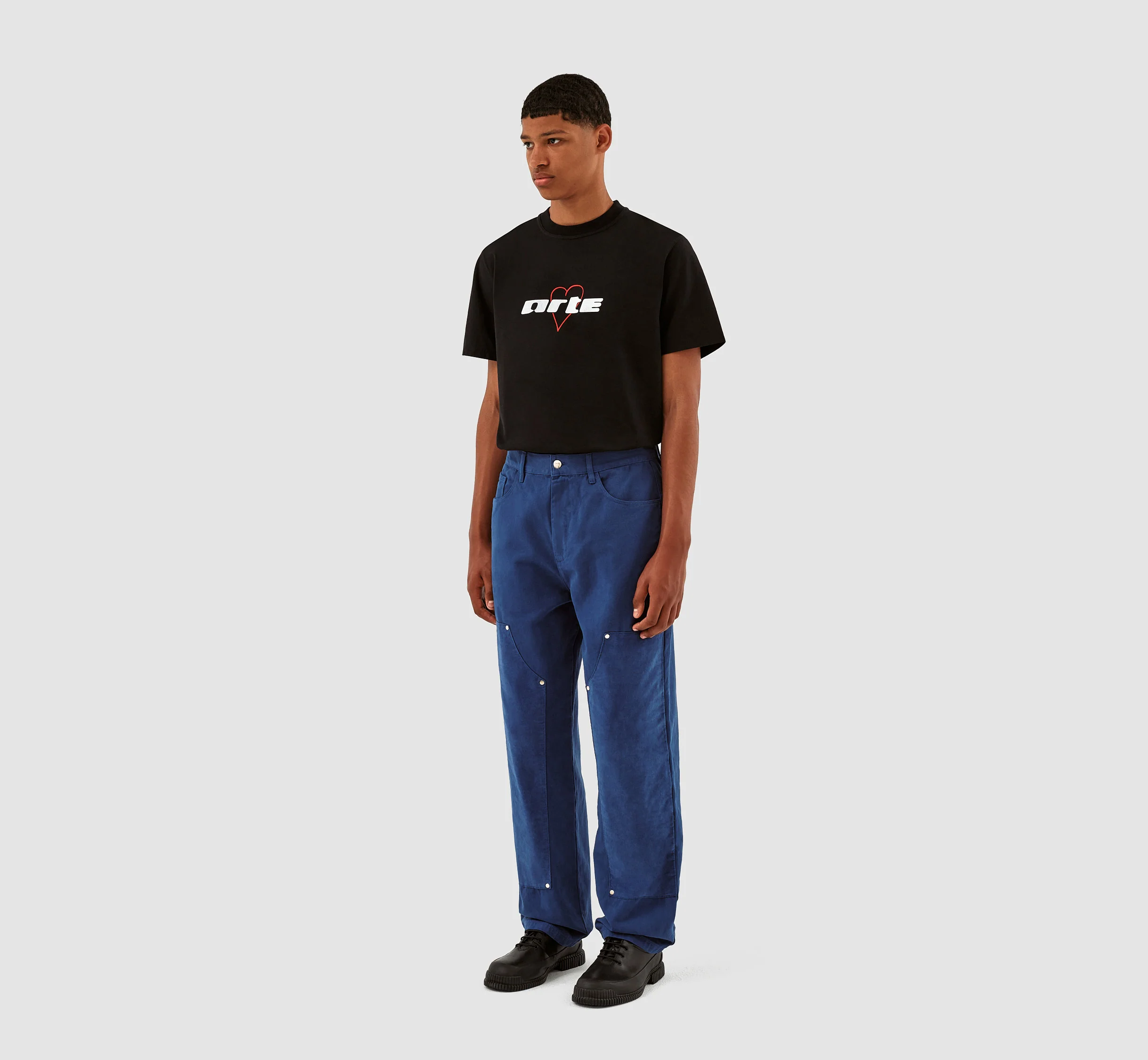 Pantalon en velours de coton Porter - Bleu - Image 6