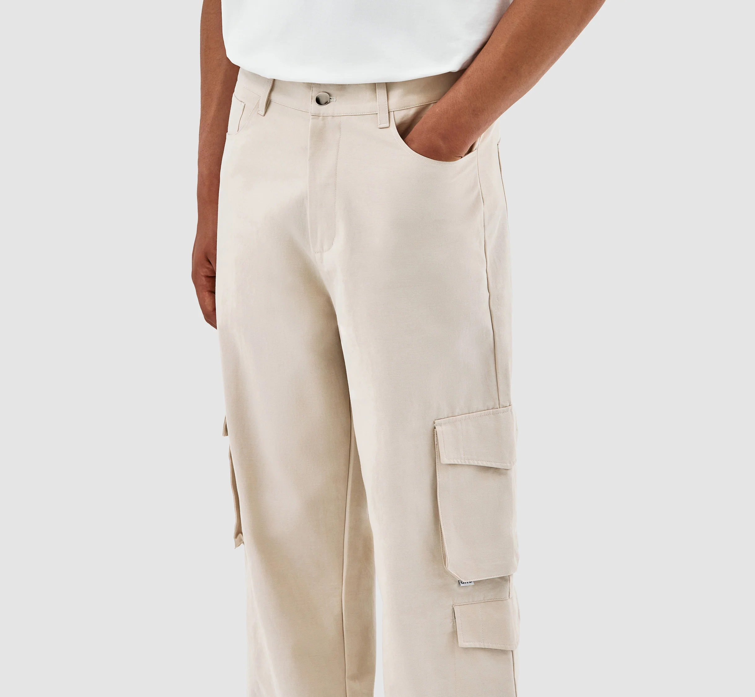 Pantalon à double poche Porter - Crème - Image 4