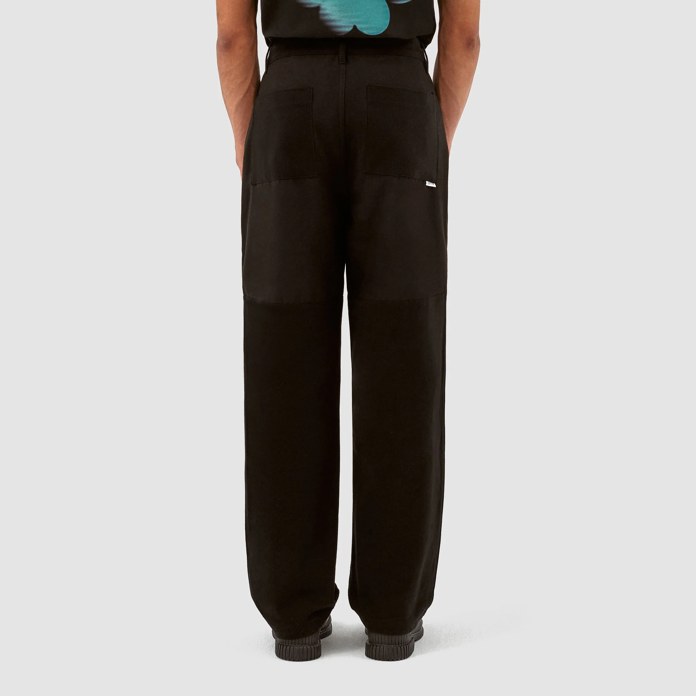 Pantalon en laine et coton Porter - Noir