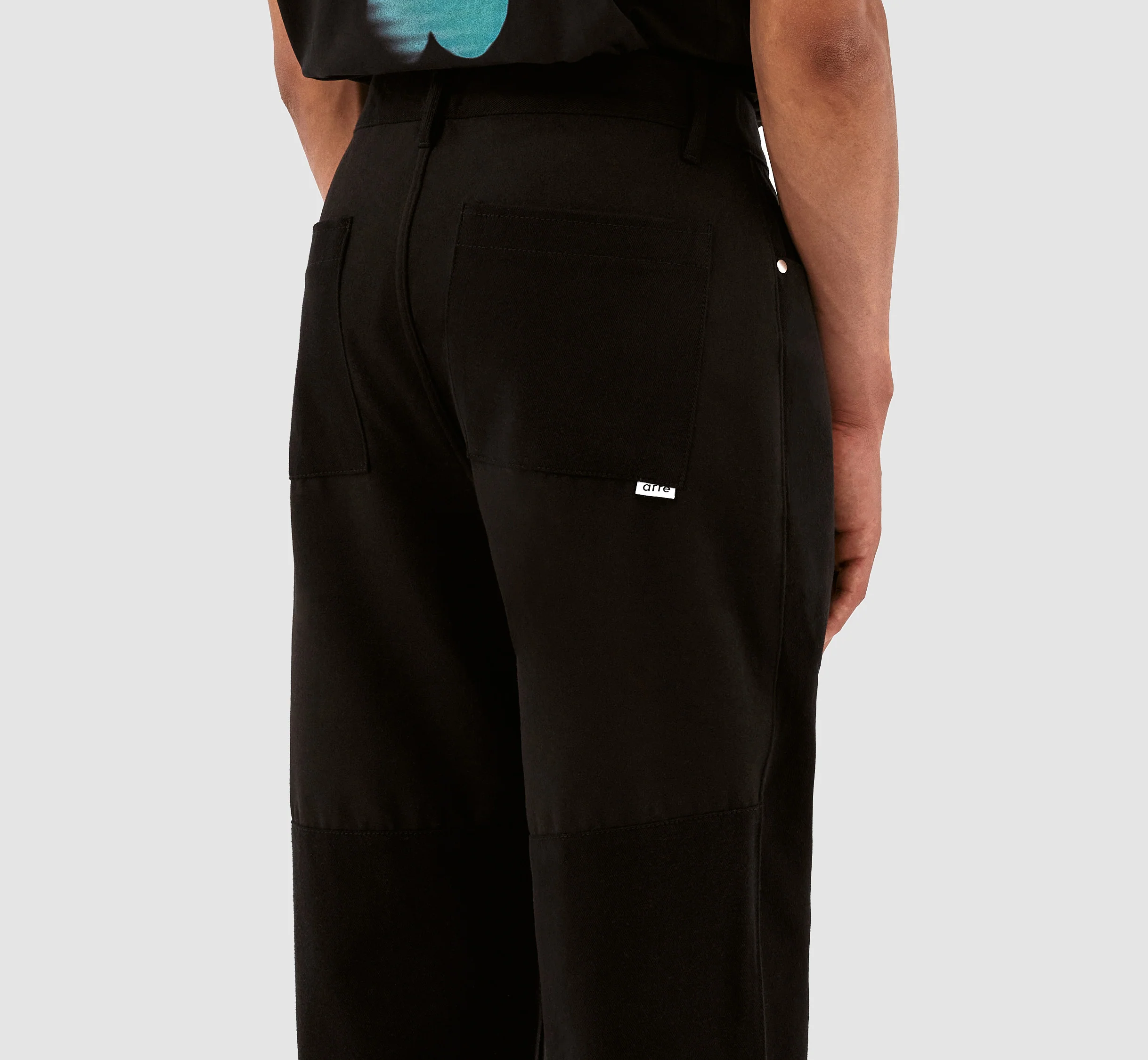 Pantalon en laine et coton Porter - Noir - Image 4