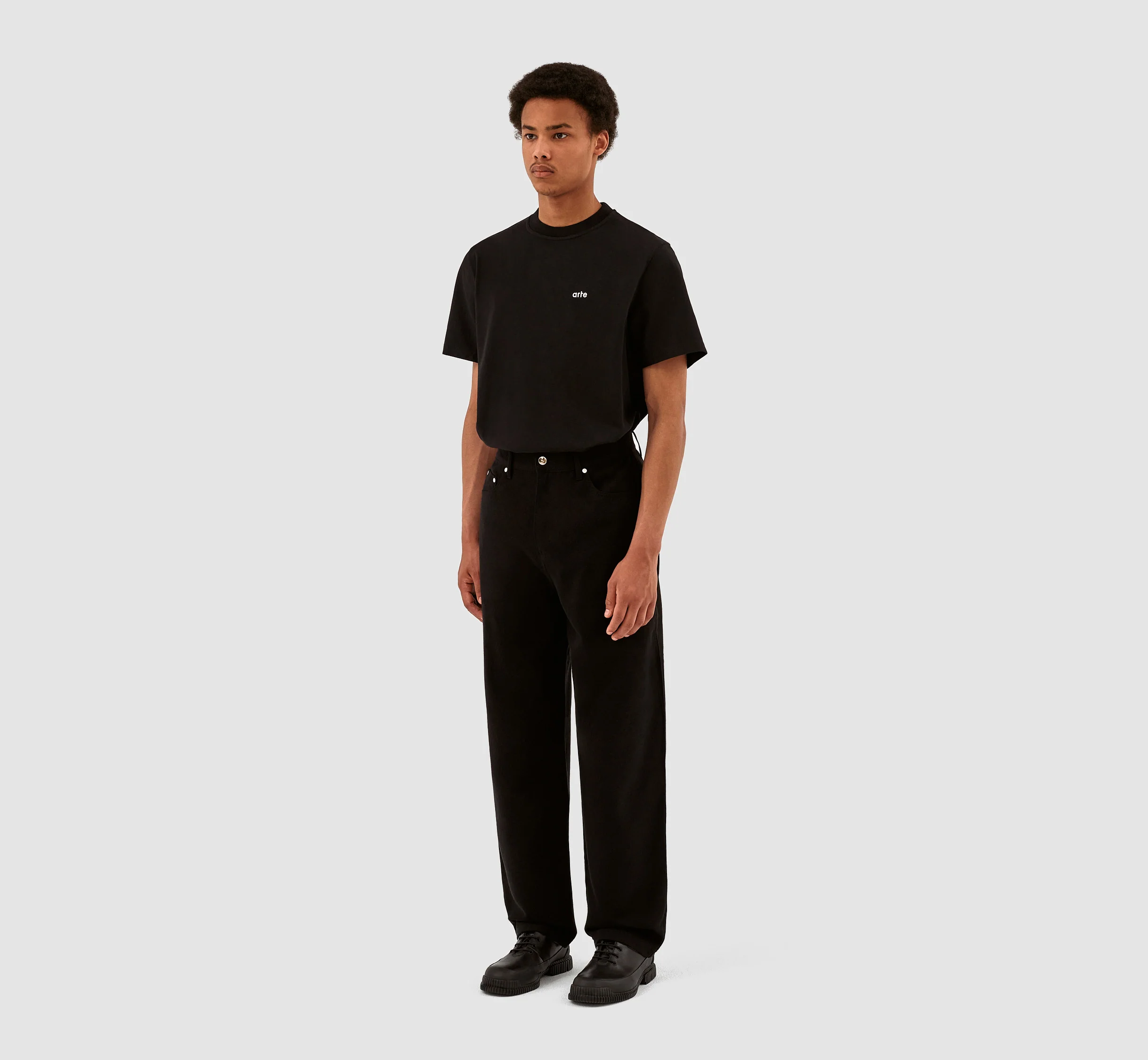 Pantalon en laine et coton Porter - Noir - Image 6
