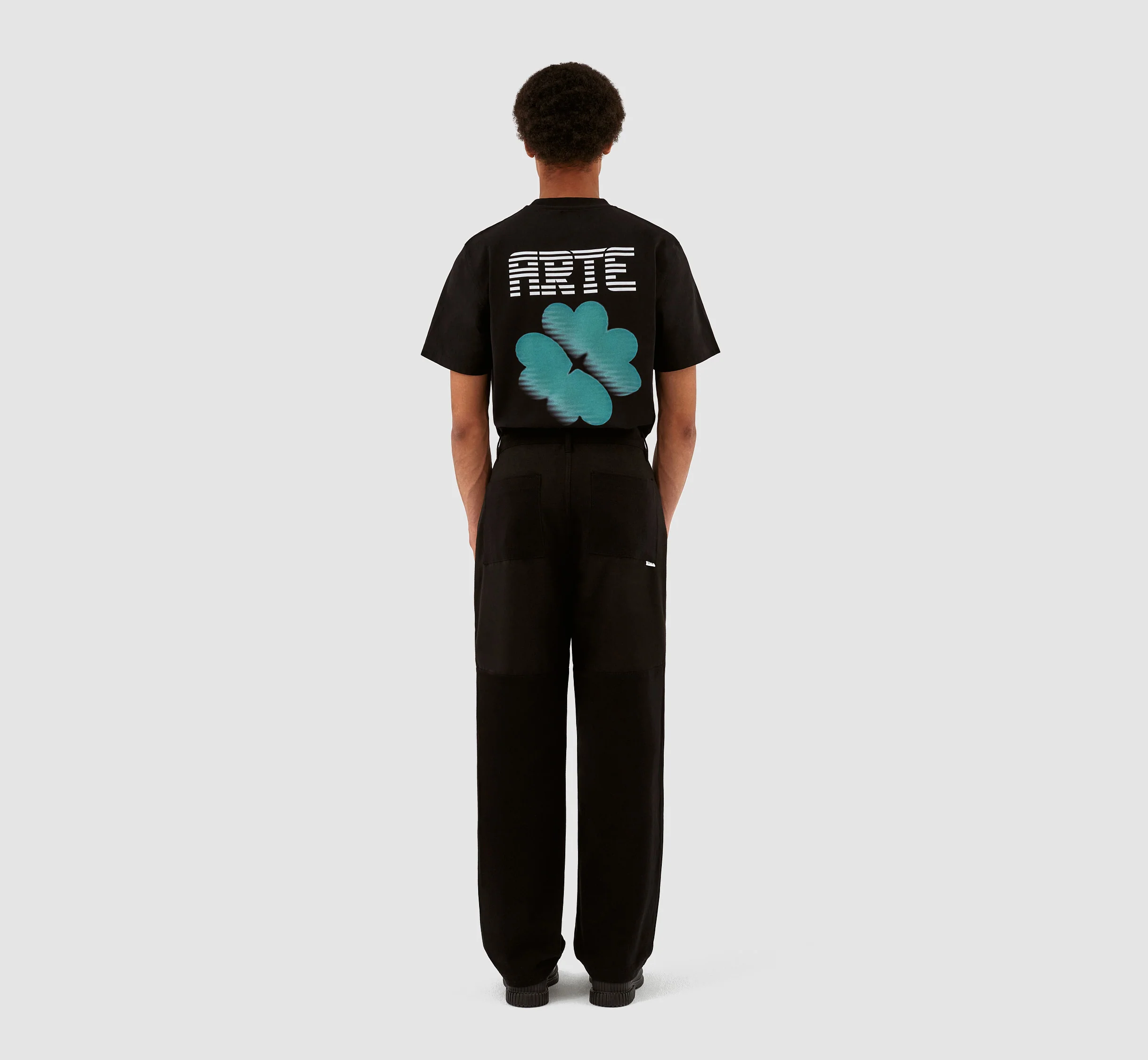 Pantalon en laine et coton Porter - Noir - Image 7