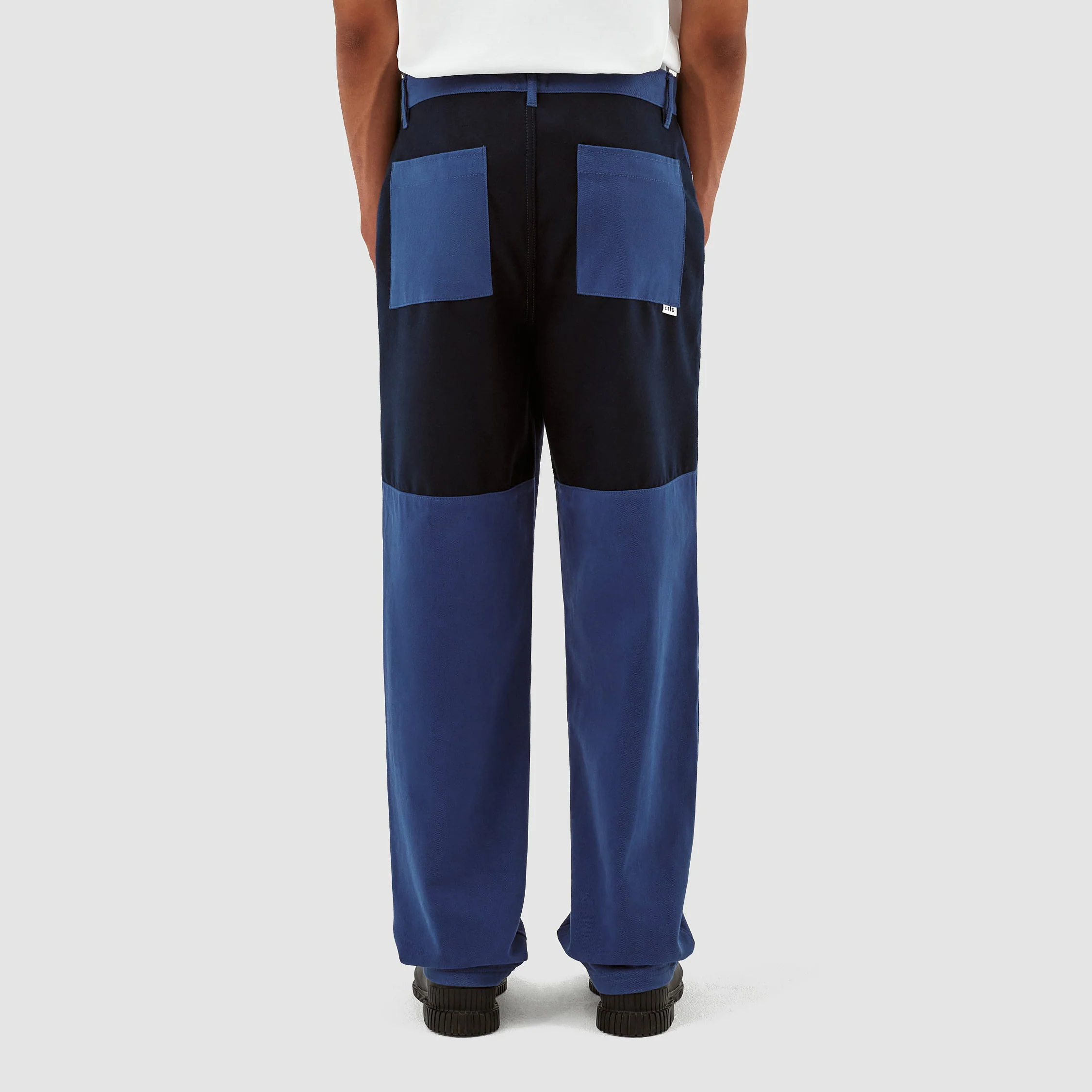 Pantalon en laine et coton Porter - Bleu