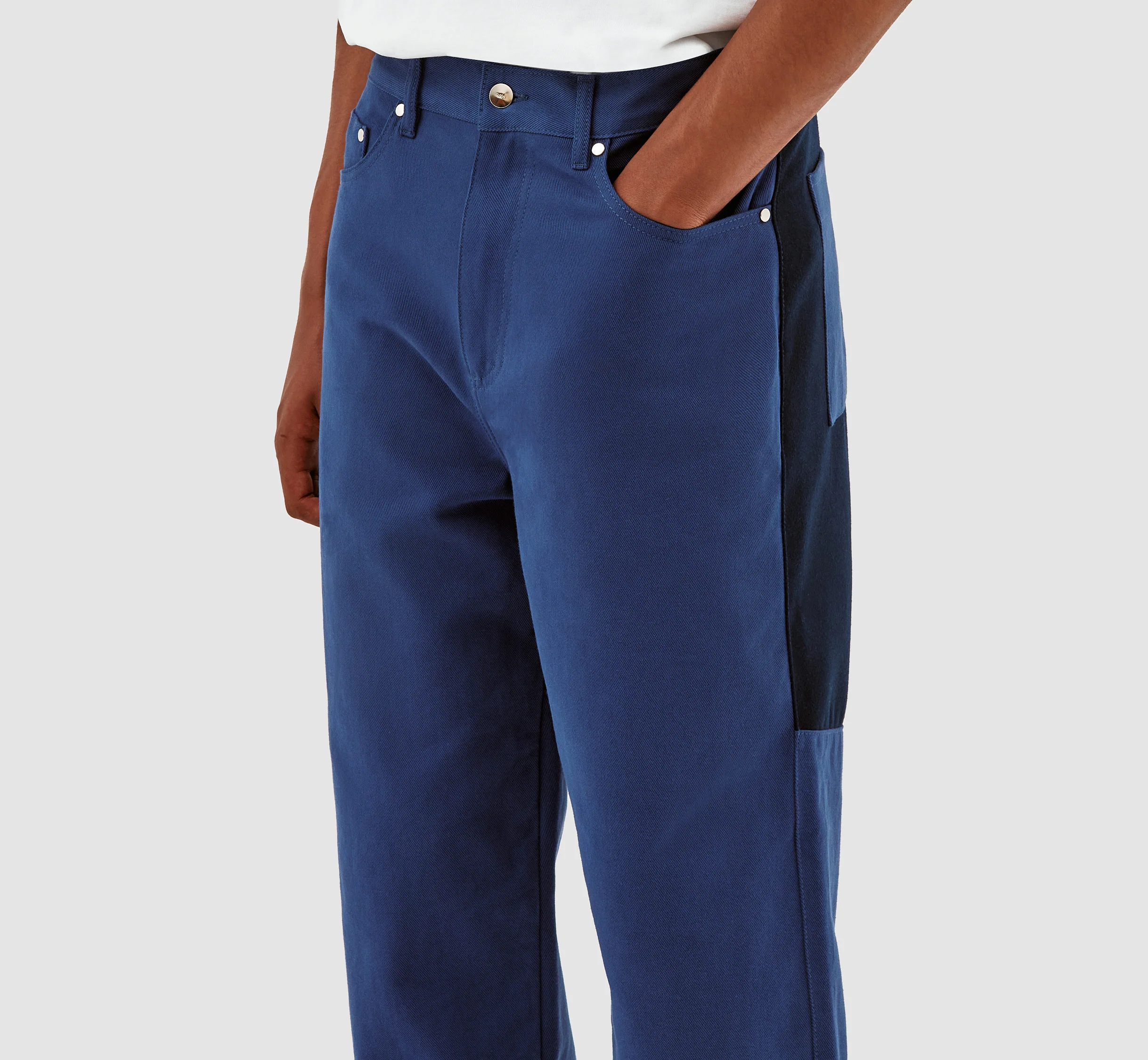 Pantalon en laine et coton Porter - Bleu - Image 5