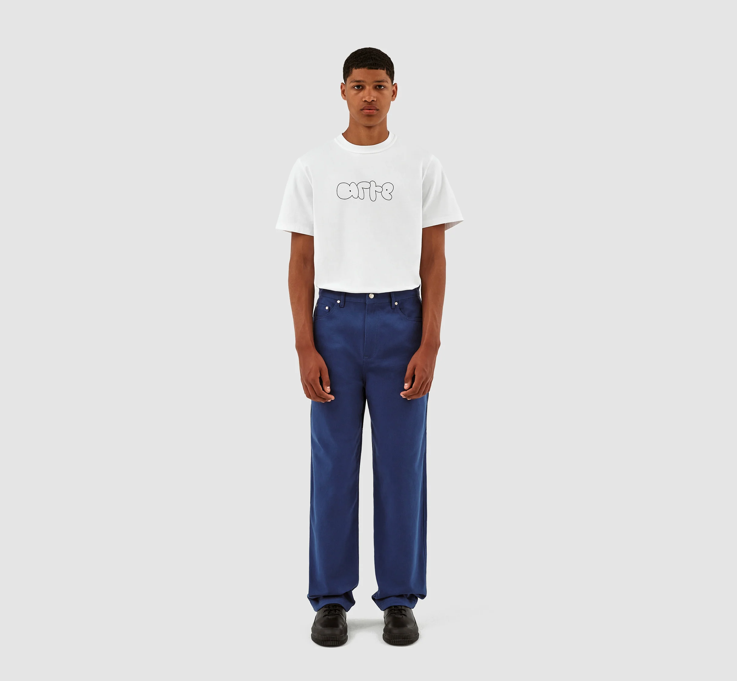 Pantalon en laine et coton Porter - Bleu - Image 6