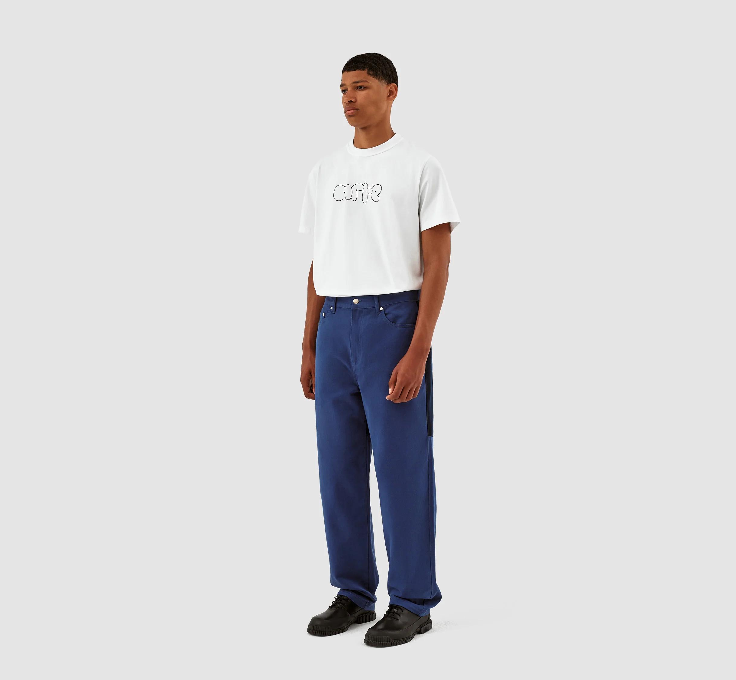 Pantalon en laine et coton Porter - Bleu - Image 7