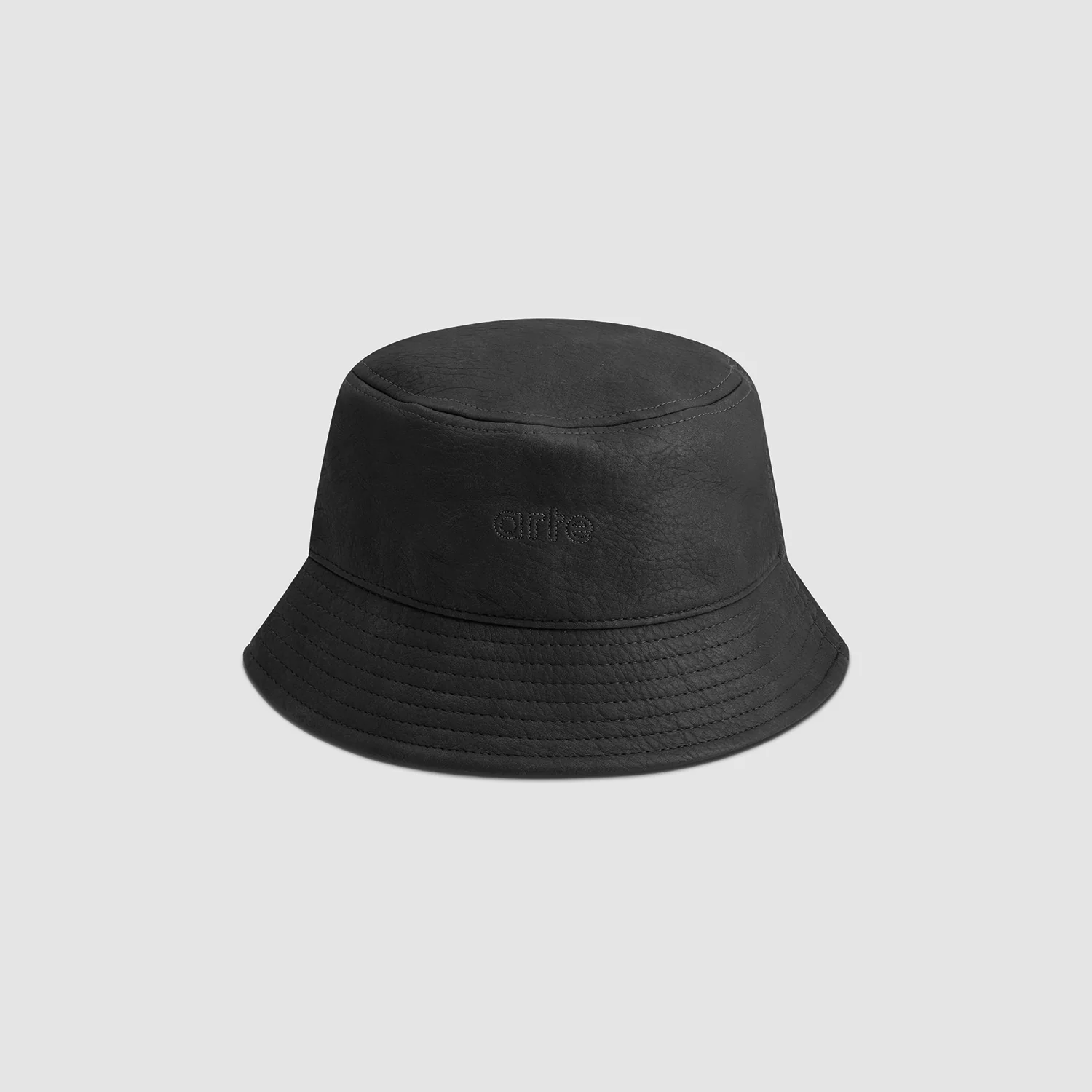 Chapeau bob en cuir PU - Noir