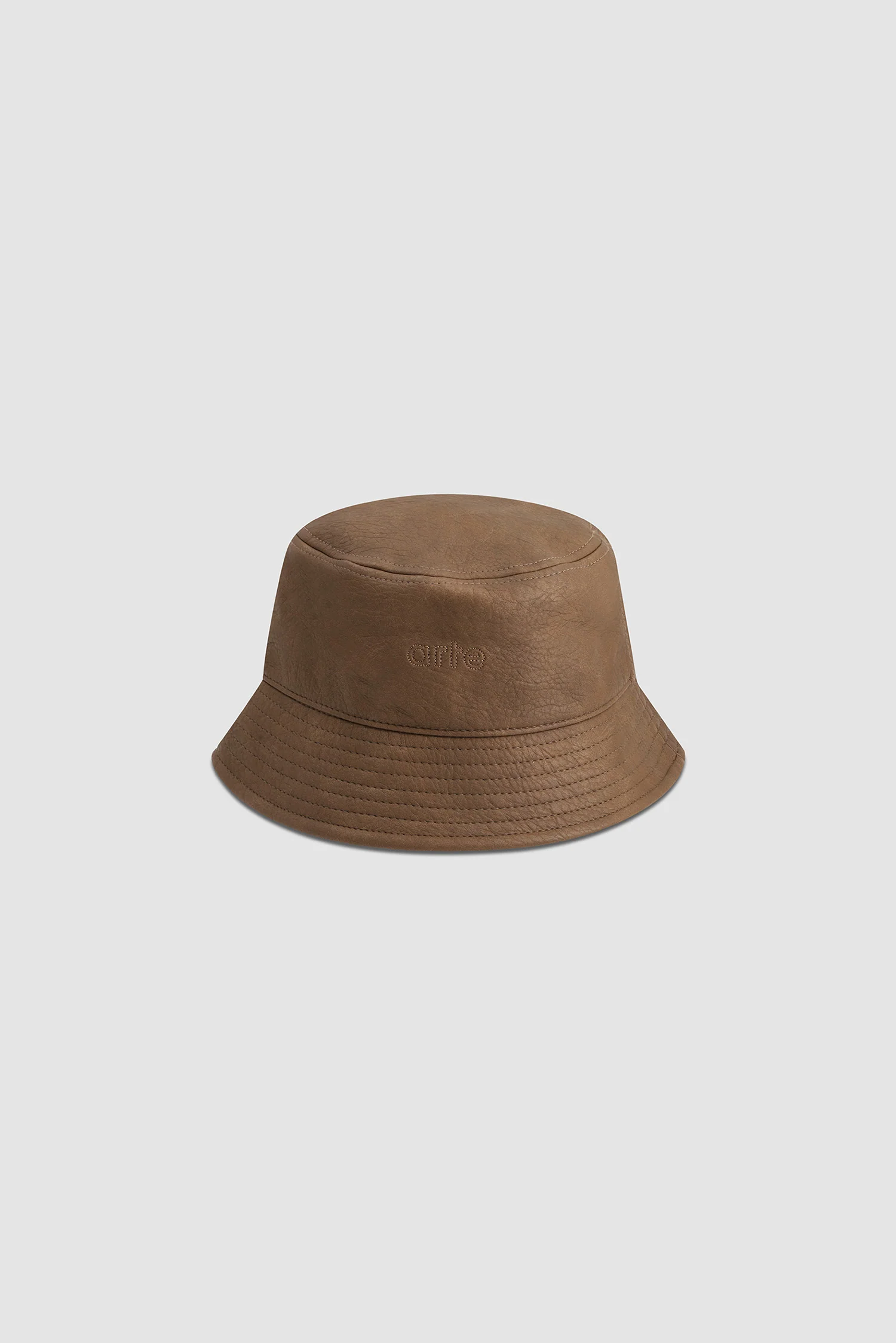 Chapeau bob en cuir PU - Marron - Image 2