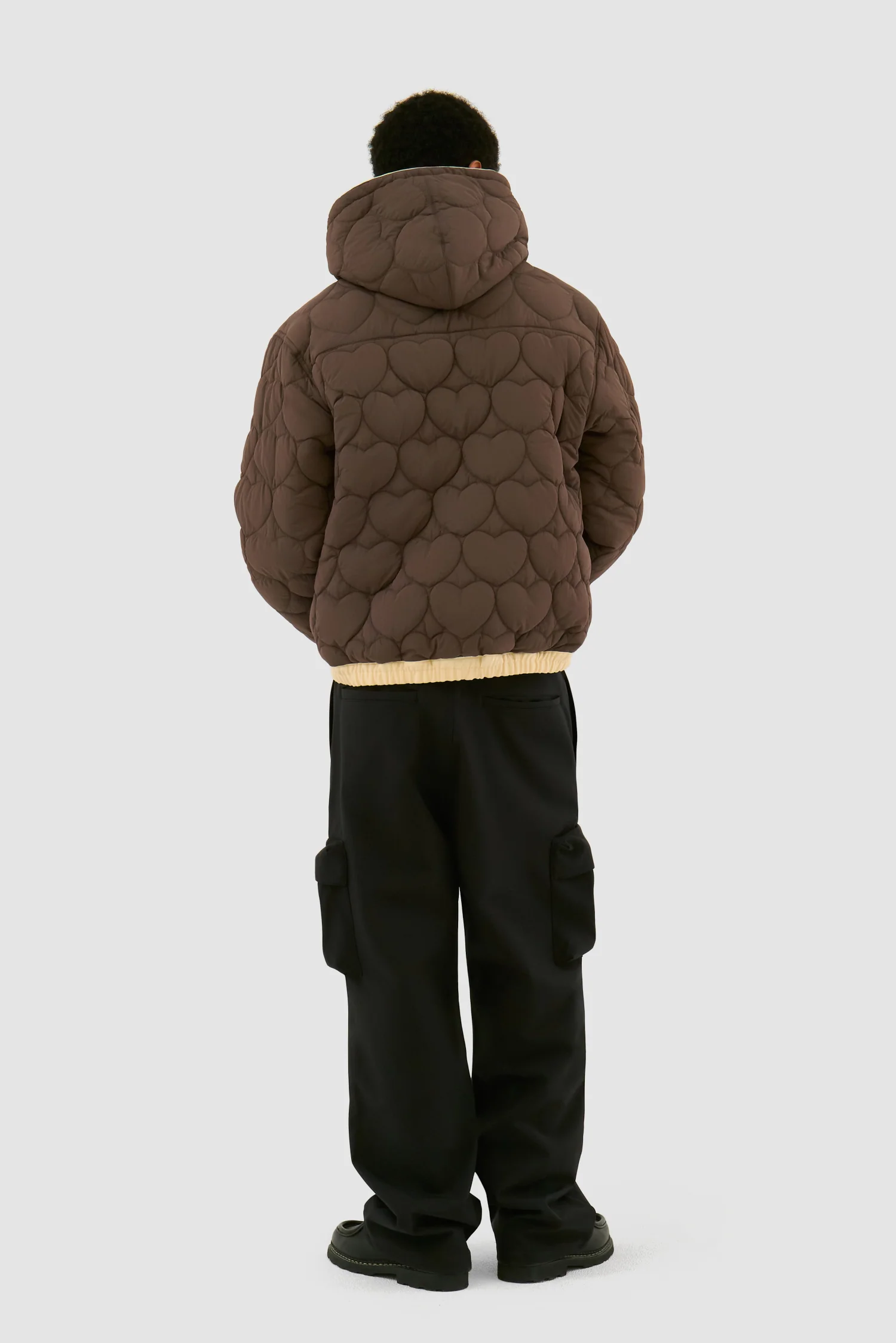 Veste à capuche réversible - Crème - Image 12