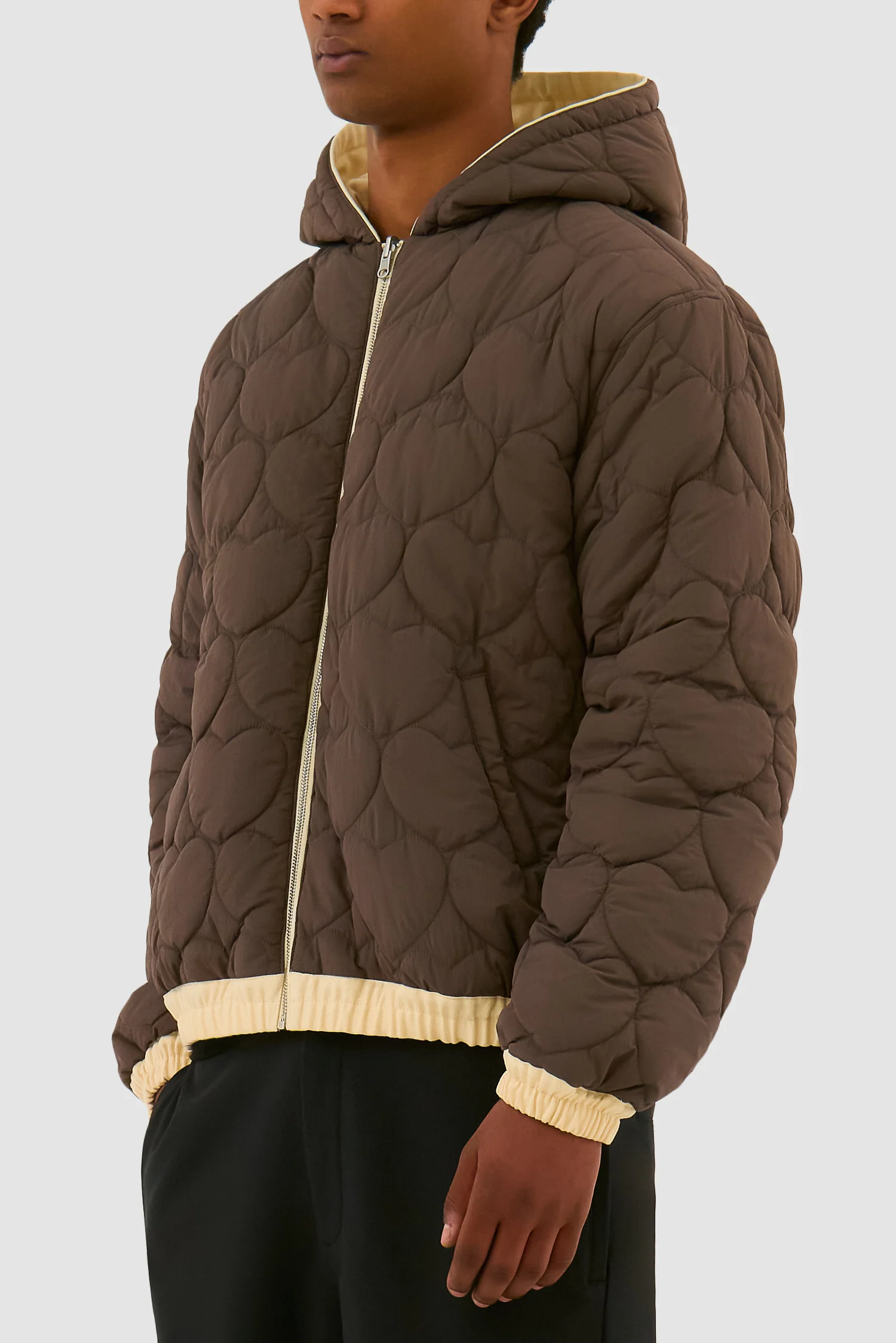 Veste à capuche réversible - Crème - Image 13