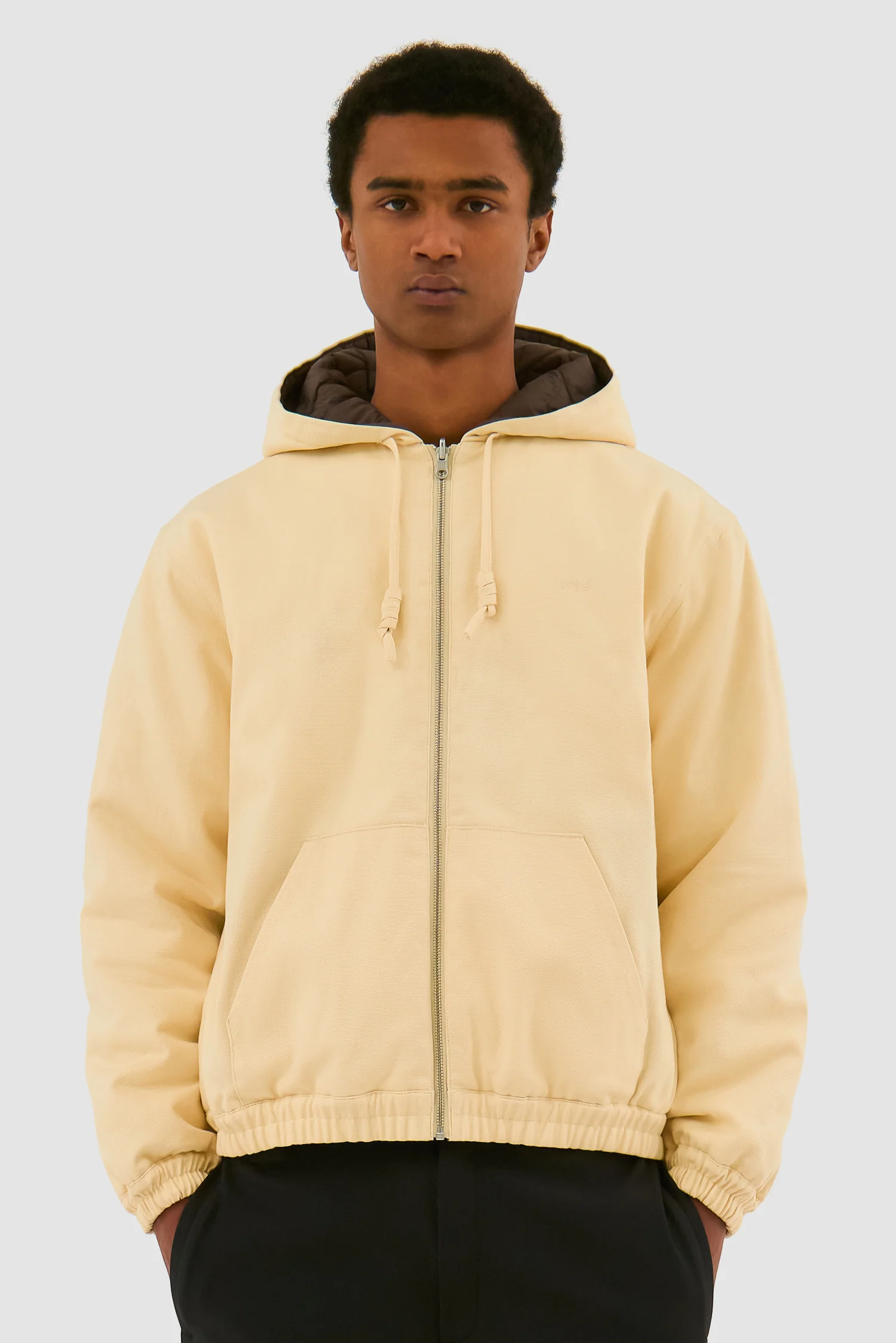 Veste à capuche réversible - Crème - Image 2