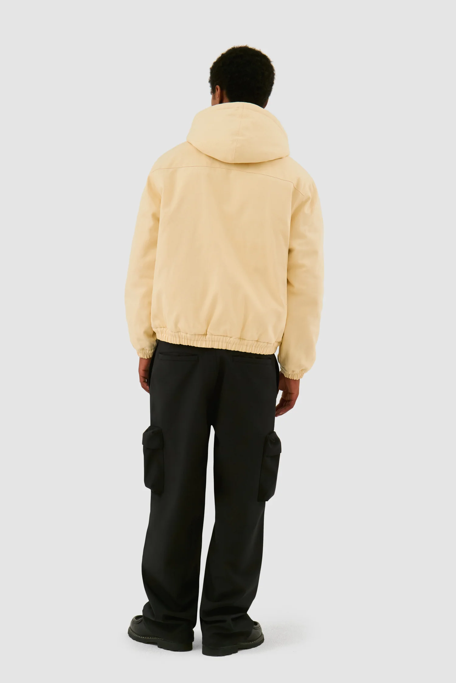 Veste à capuche réversible - Crème - Image 6