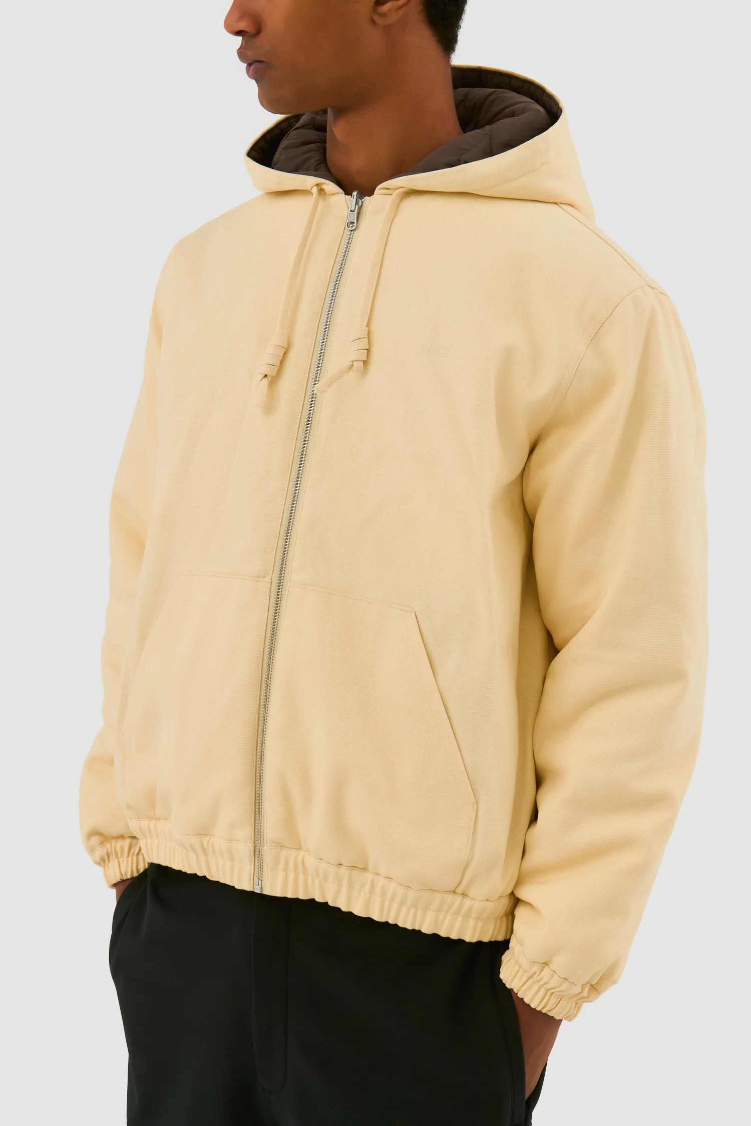 Veste à capuche réversible - Crème - Image 7