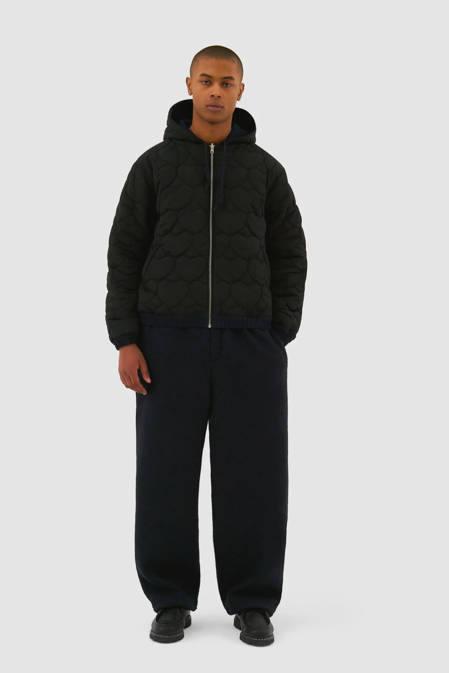 Veste à capuche réversible - Marine - Image 10