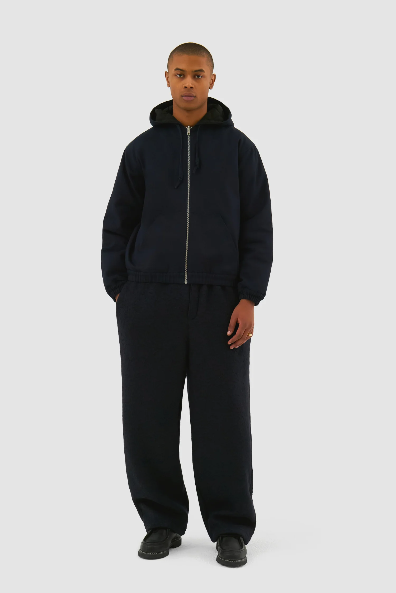 Veste à capuche réversible - Marine - Image 4