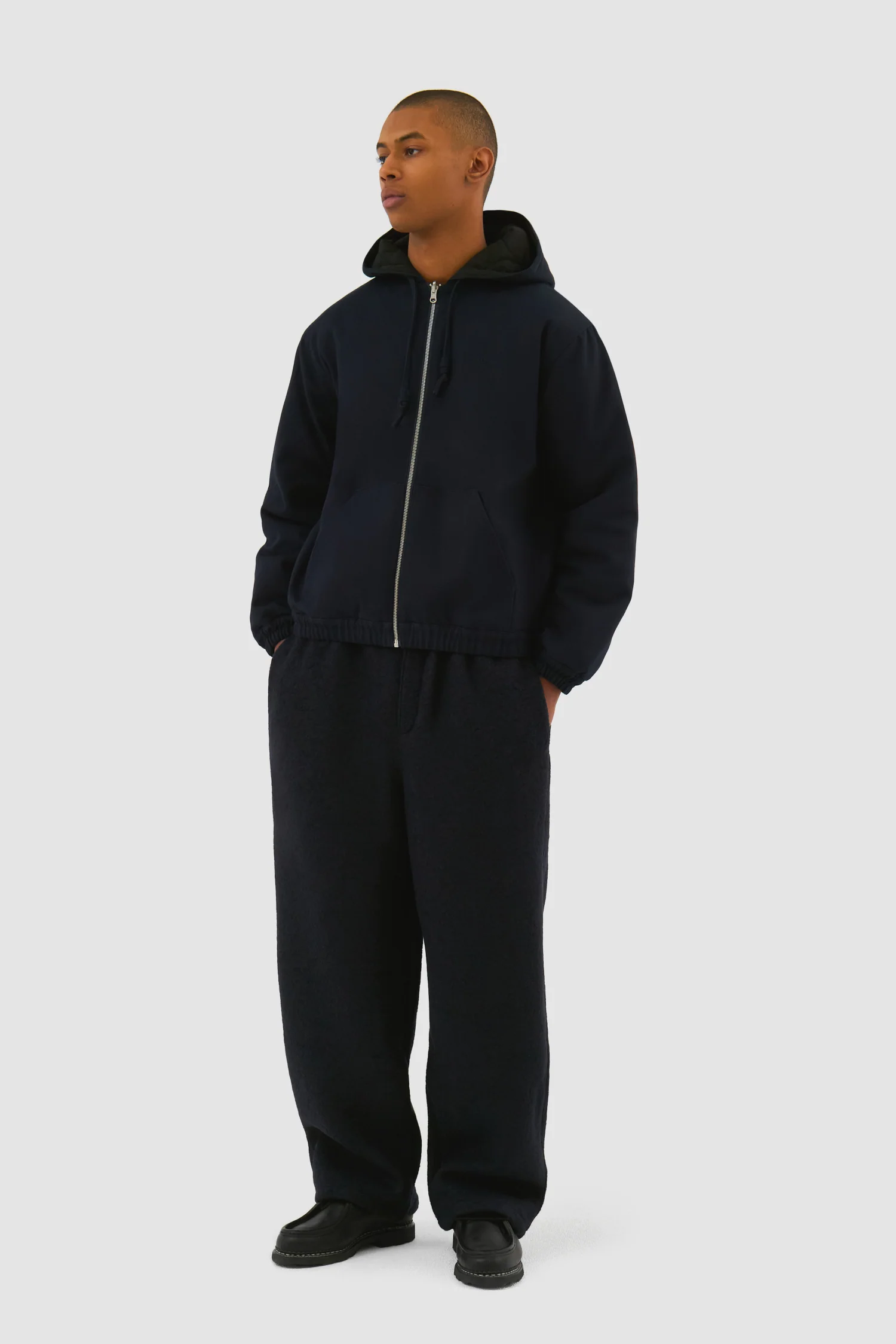 Veste à capuche réversible - Marine - Image 5