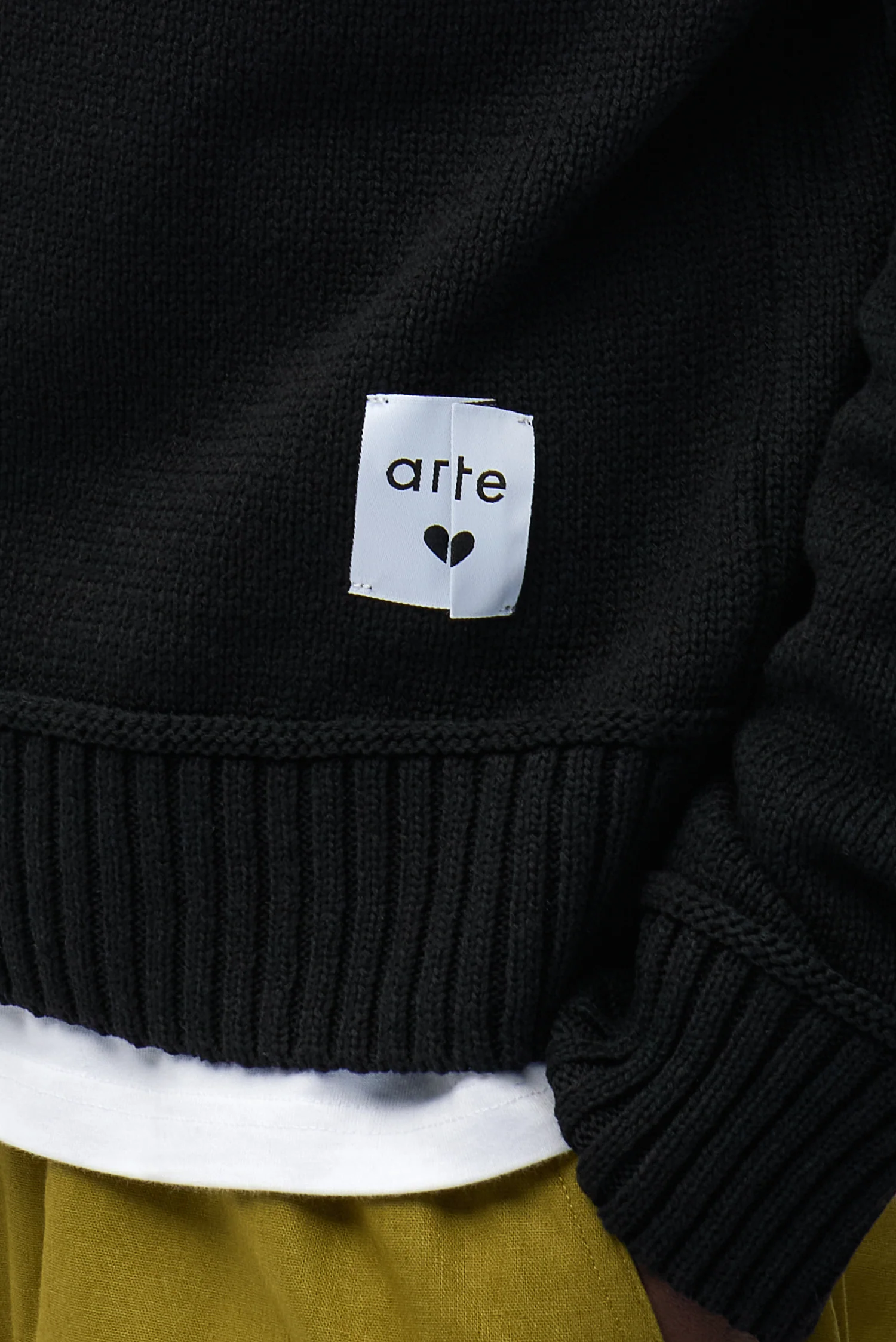 Étiquette réversible en tricot - Noir - Image 10