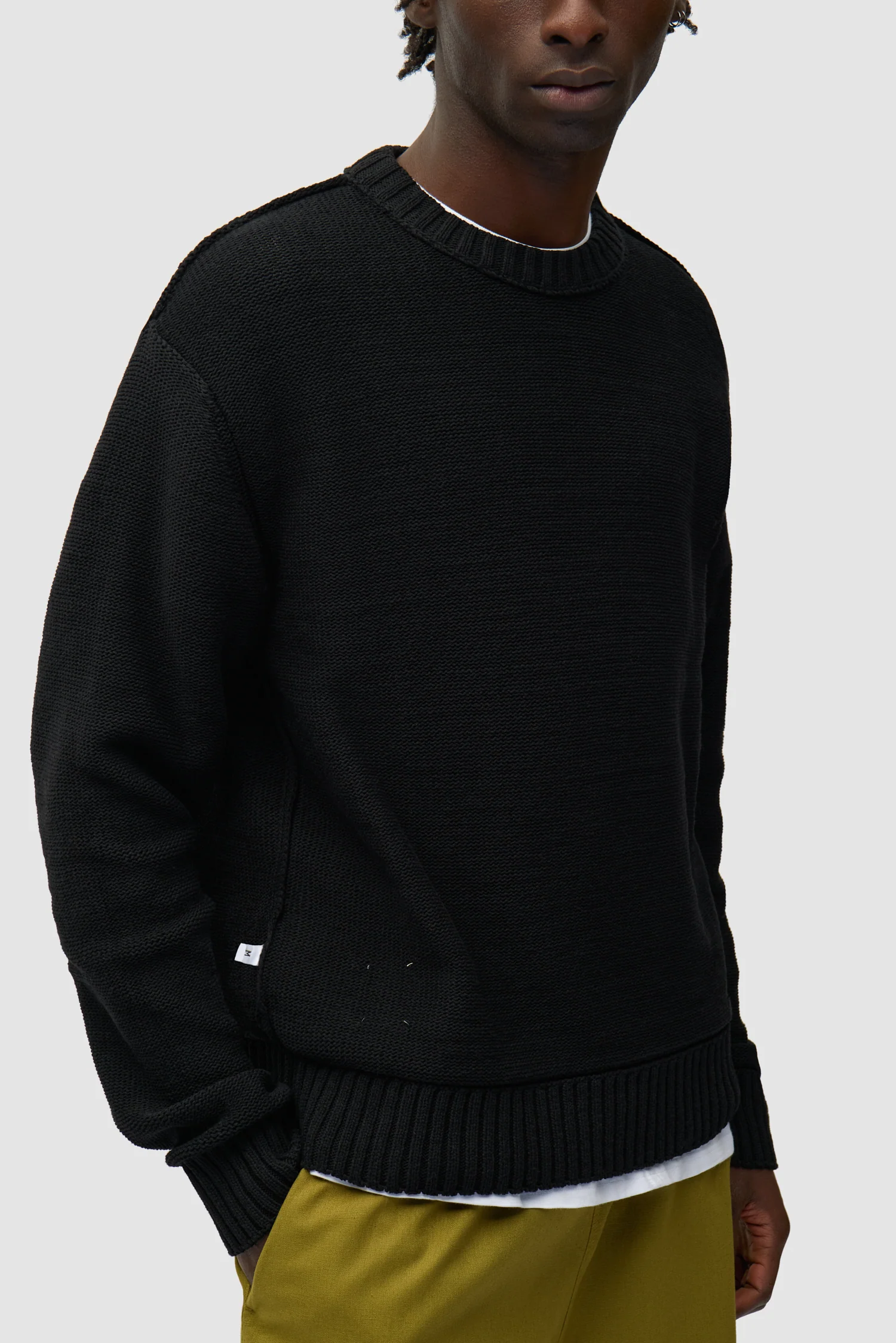 Étiquette réversible en tricot - Noir - Image 8
