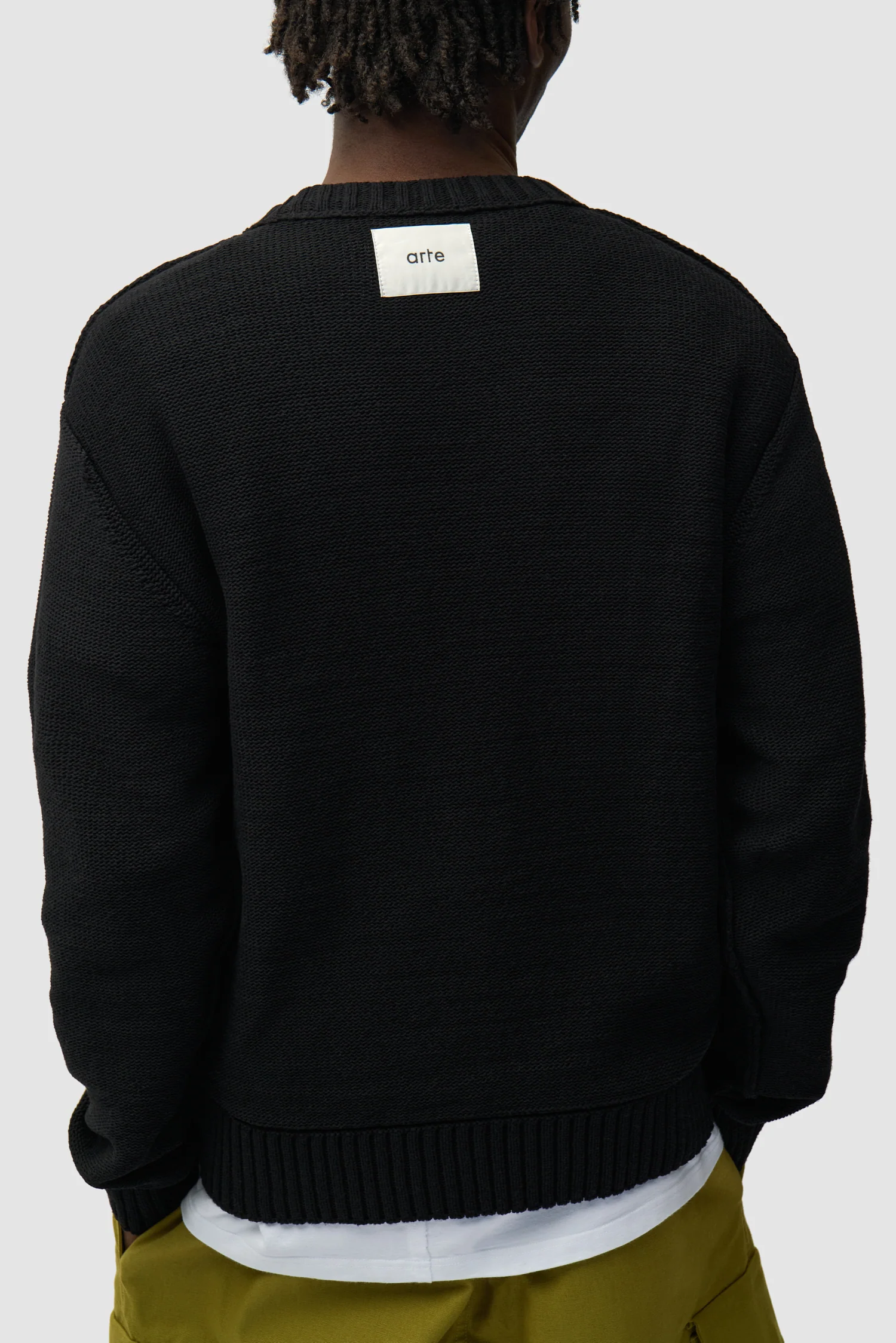 Étiquette réversible en tricot - Noir - Image 9