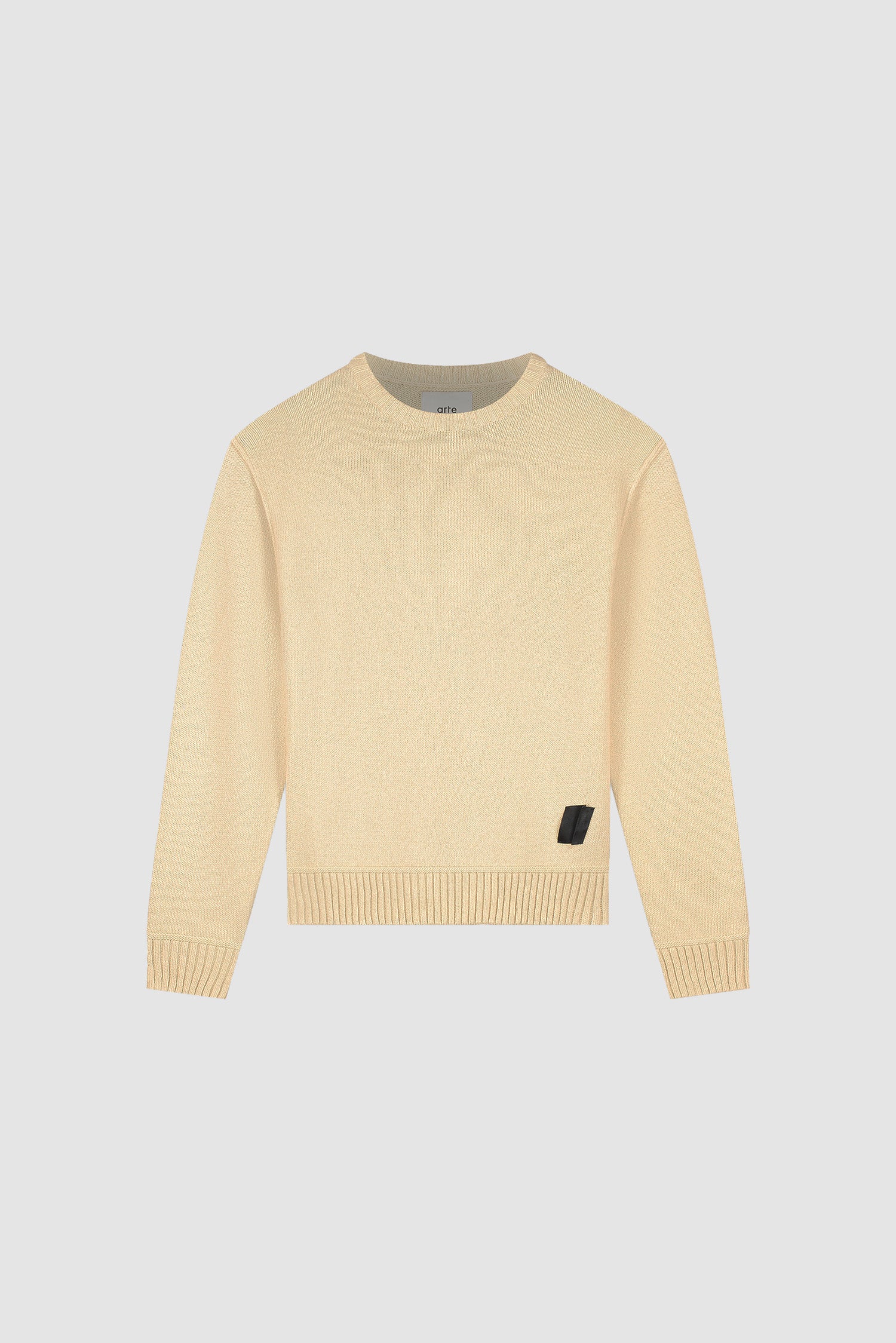 Tricot à étiquette réversible - Crème - Image 11