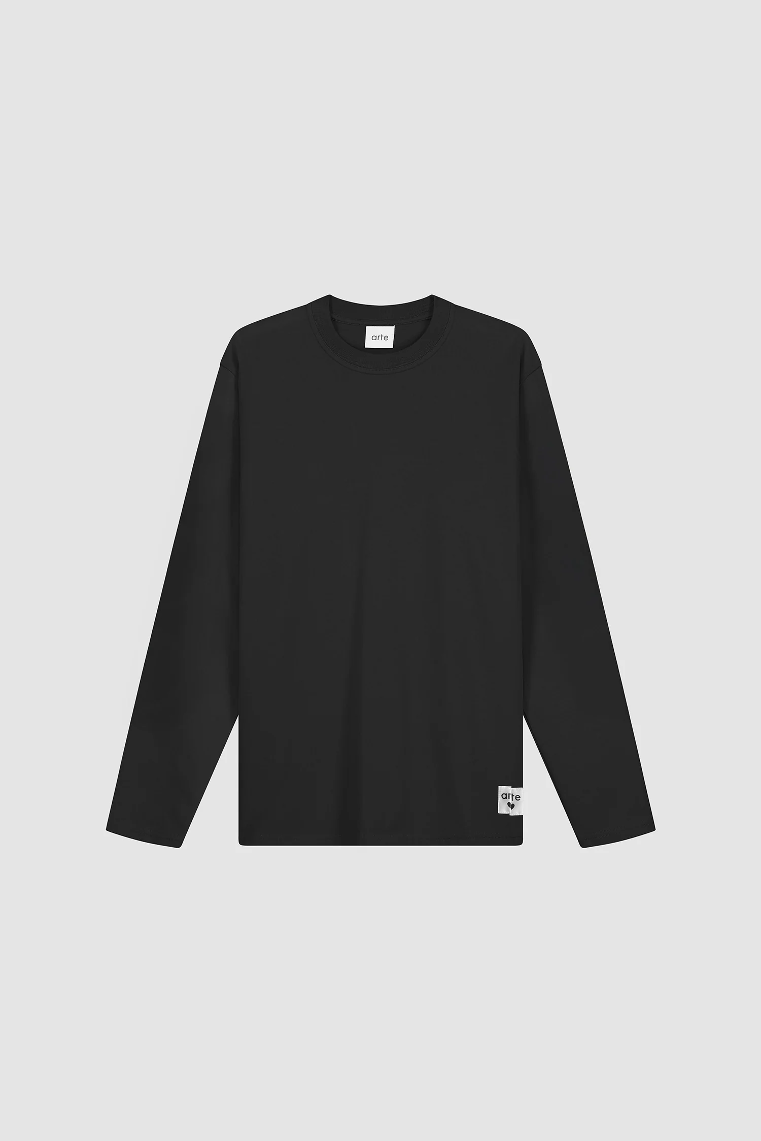 T-shirt à manches longues avec étiquette réversible - Noir - Image 14