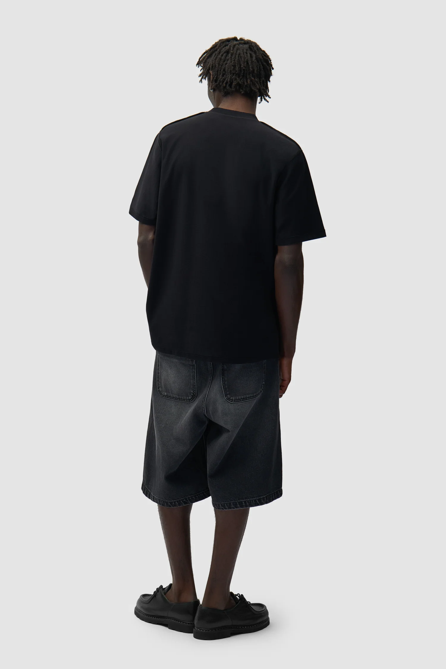 T-shirt à étiquette réversible - Noir - Image 6