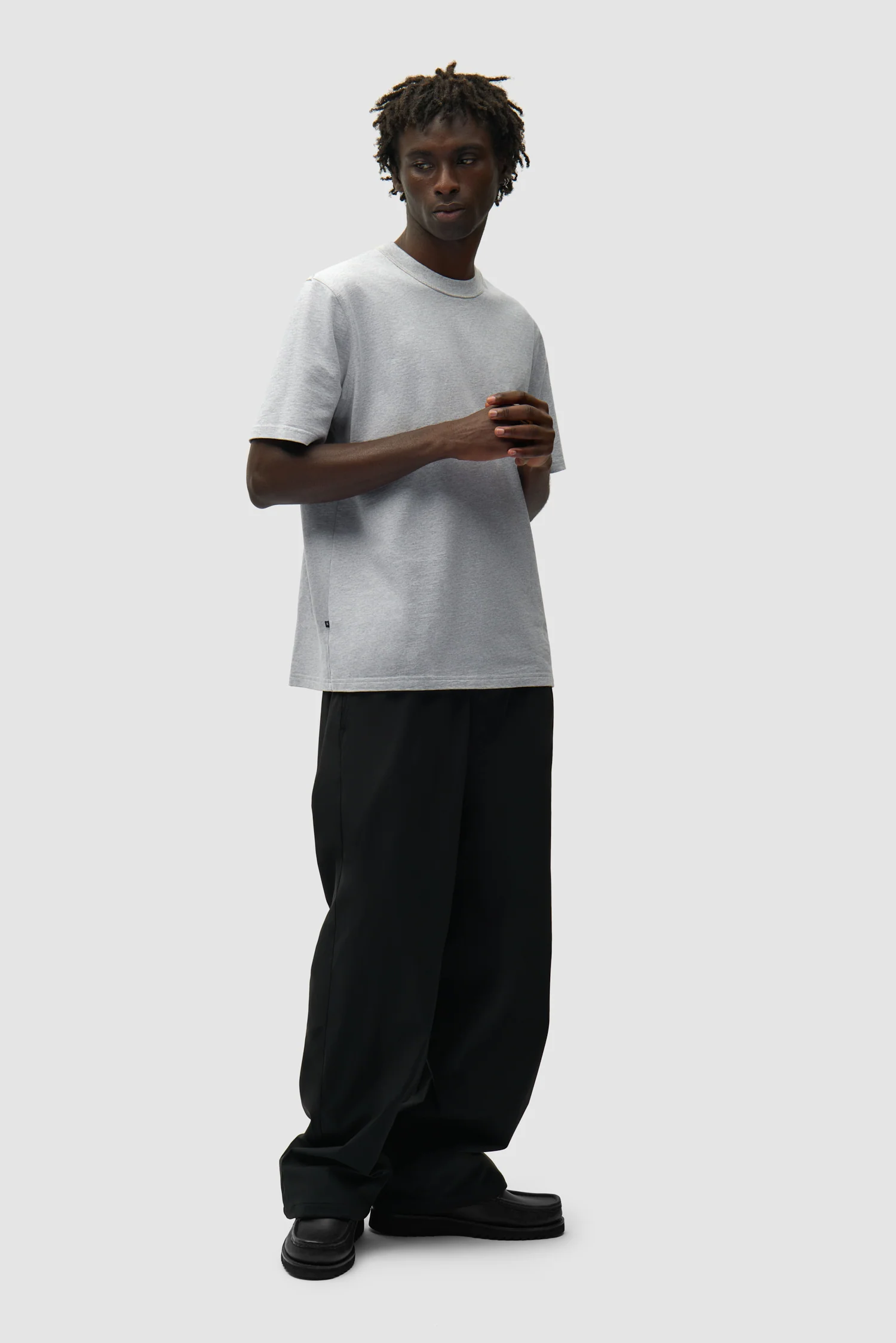 T-shirt à étiquette réversible - Gris - Image 12